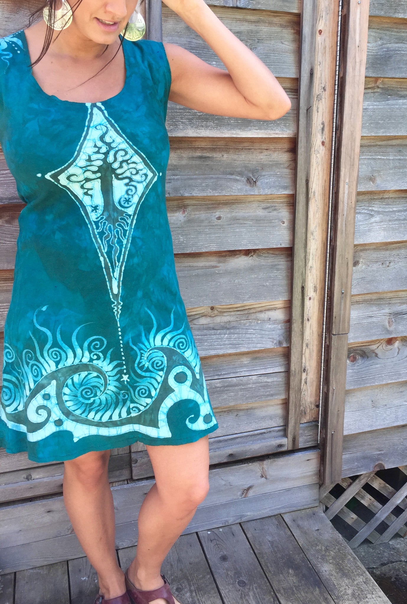 Caribbean Forest Organic Cotton Batik Dress - Batikwalla
- 1