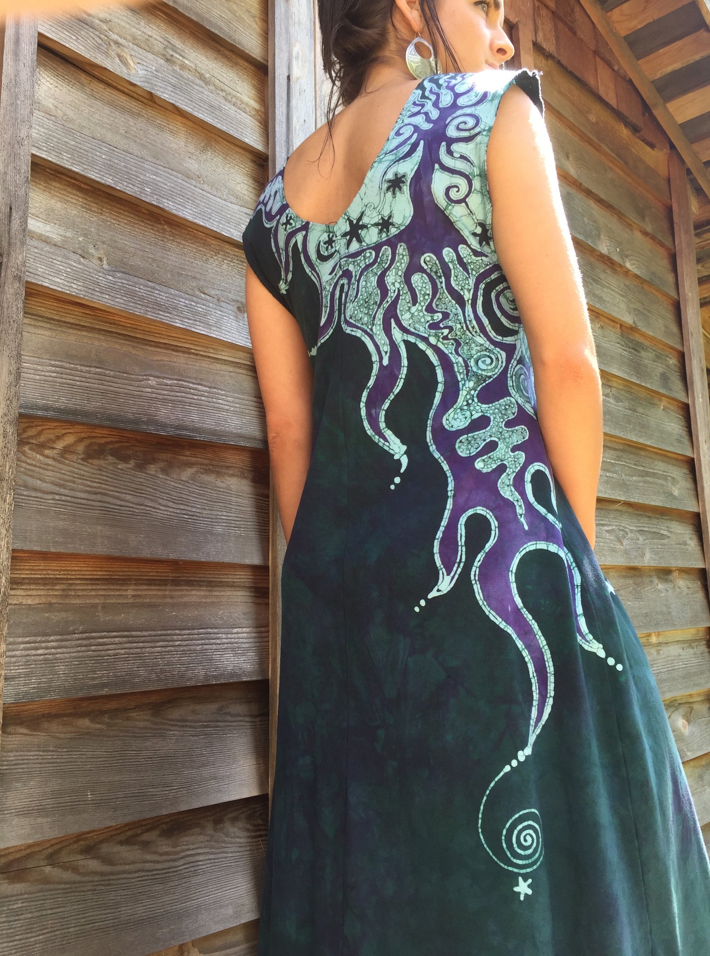 Cascading Tree Mountain Organic Cotton Batik Dress - Batikwalla
- 2