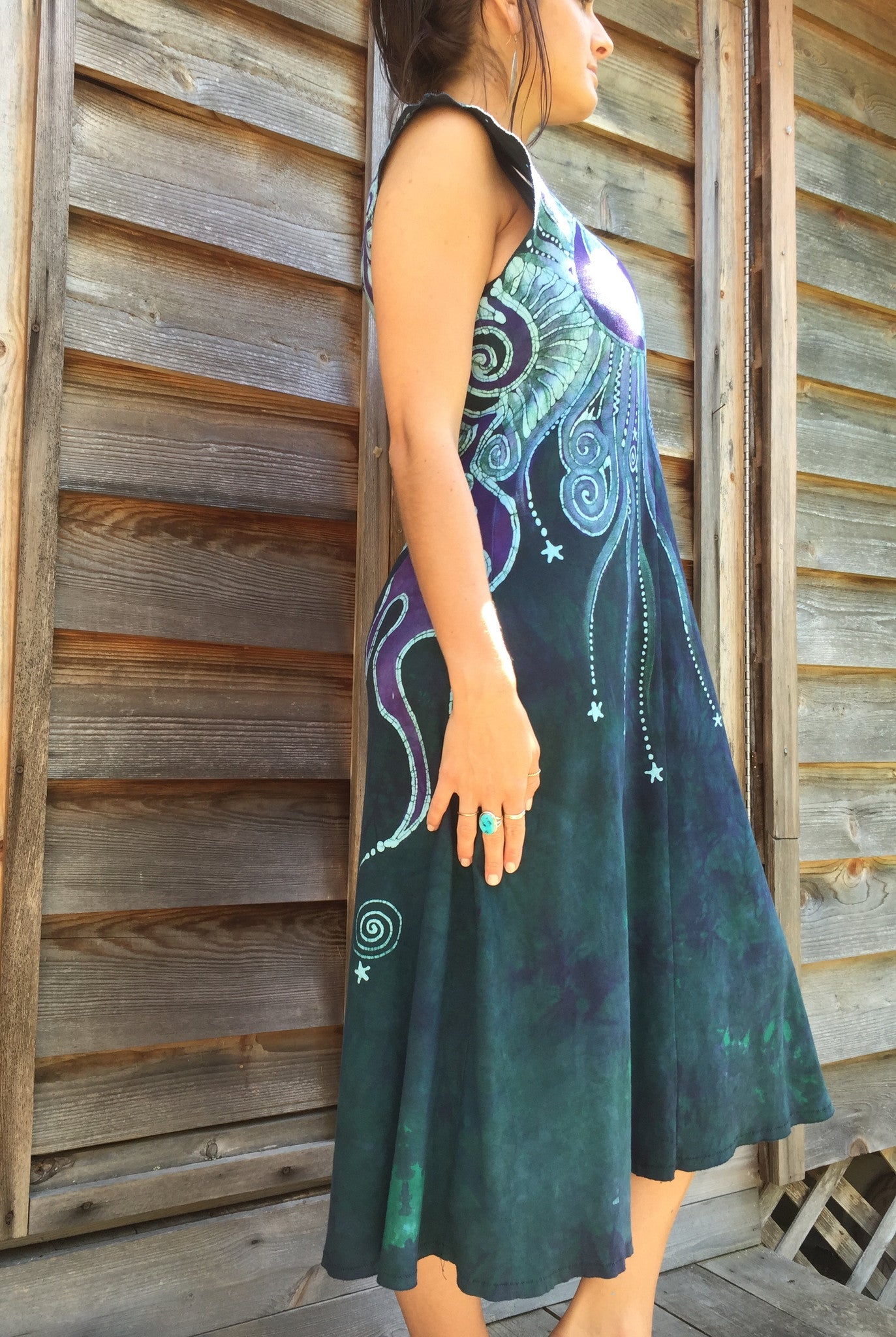 Cascading Tree Mountain Organic Cotton Batik Dress - Batikwalla
- 4