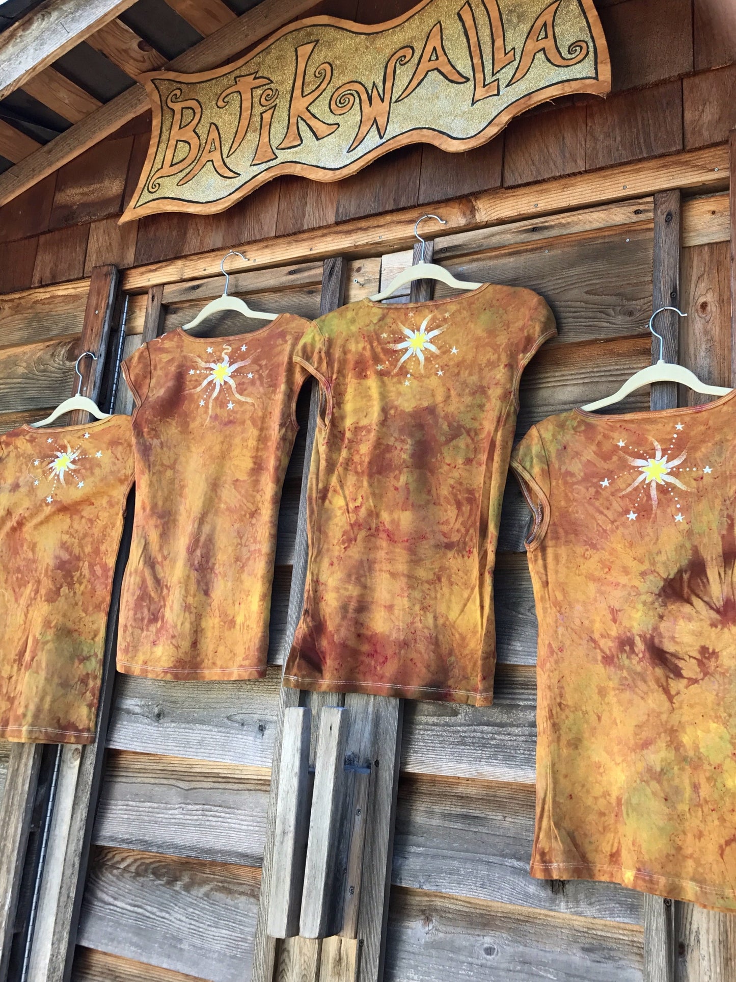 Earth Energy Sunrise Handmade Batik Summer Tee