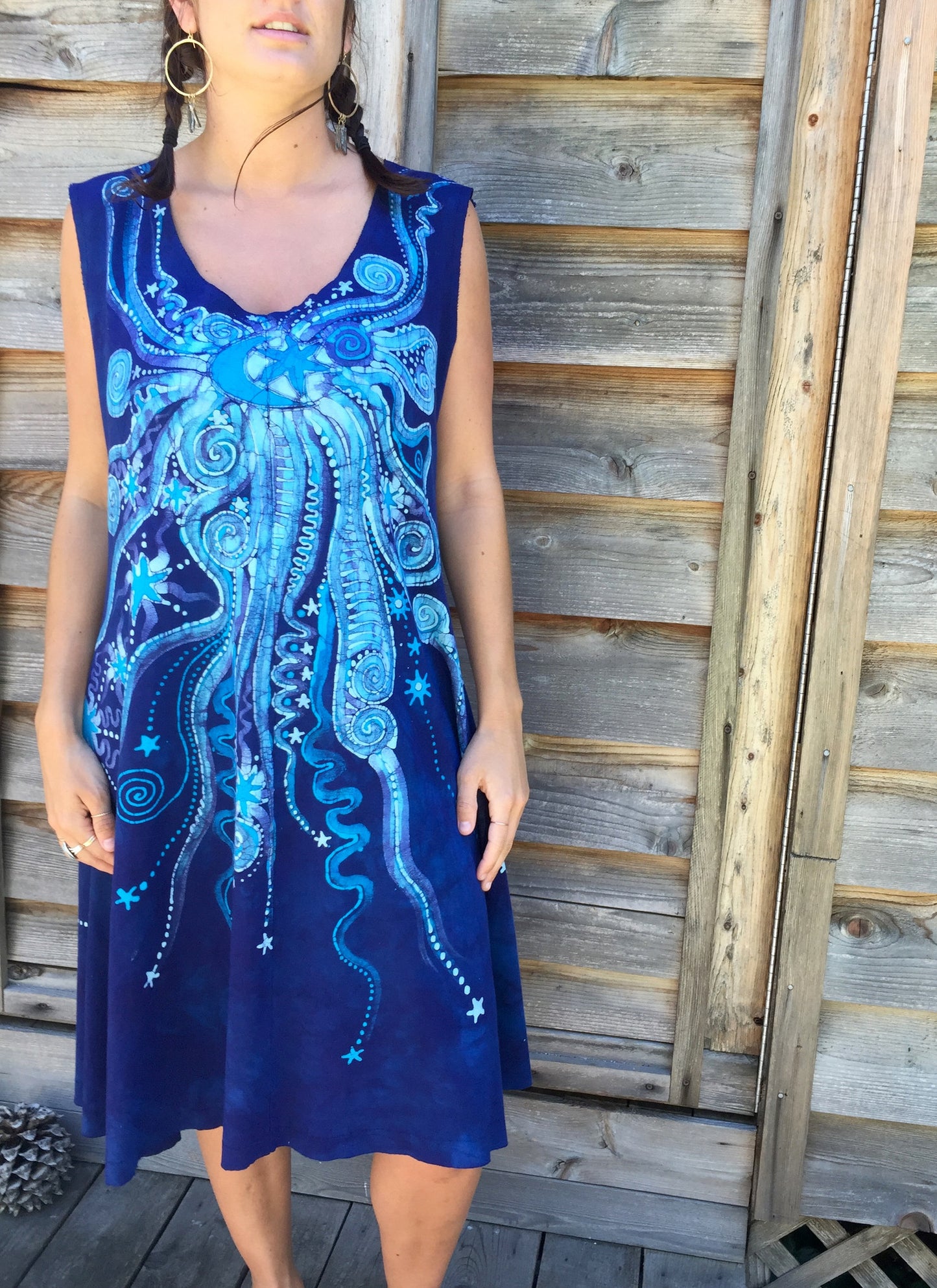 Blue Nebula Organic Cotton Batik Dress - Batikwalla
- 4