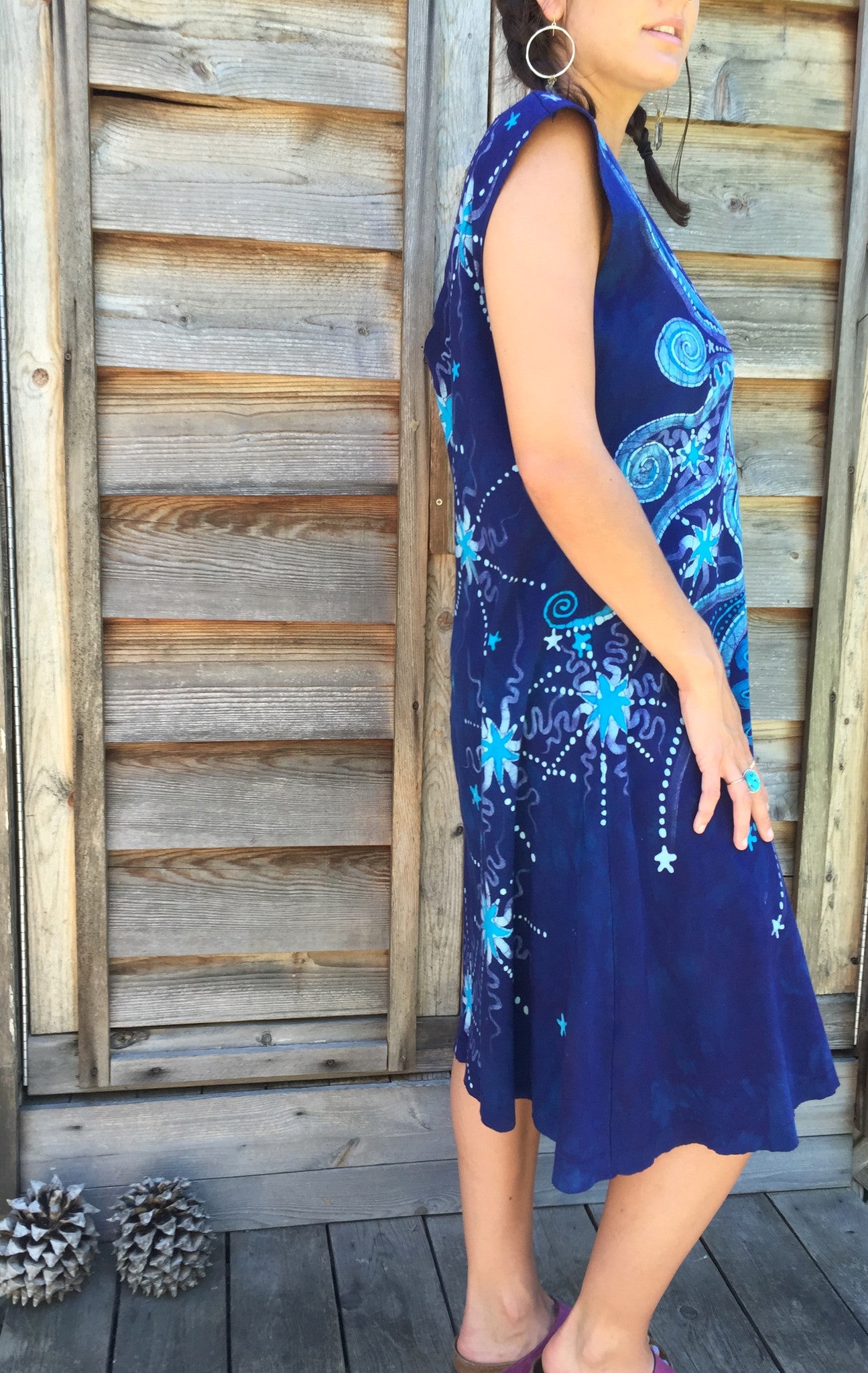 Blue Nebula Organic Cotton Batik Dress - Batikwalla
- 3