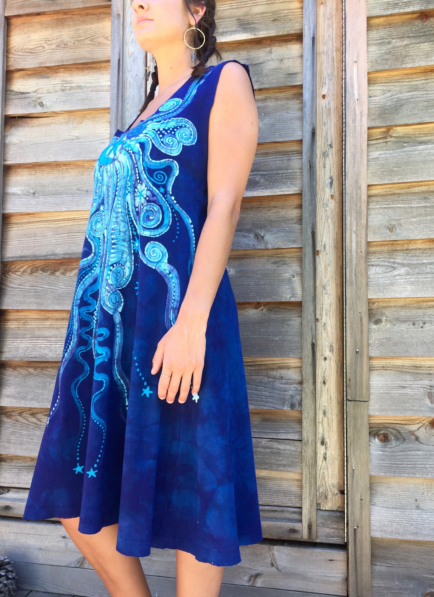 Blue Nebula Organic Cotton Batik Dress - Batikwalla
- 2