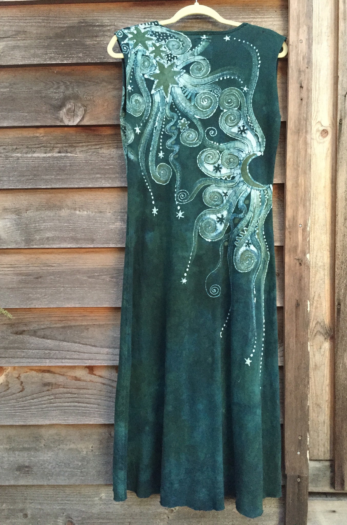 Sage Under the Moonlight Handmade Batik Dress - Batikwalla
- 7