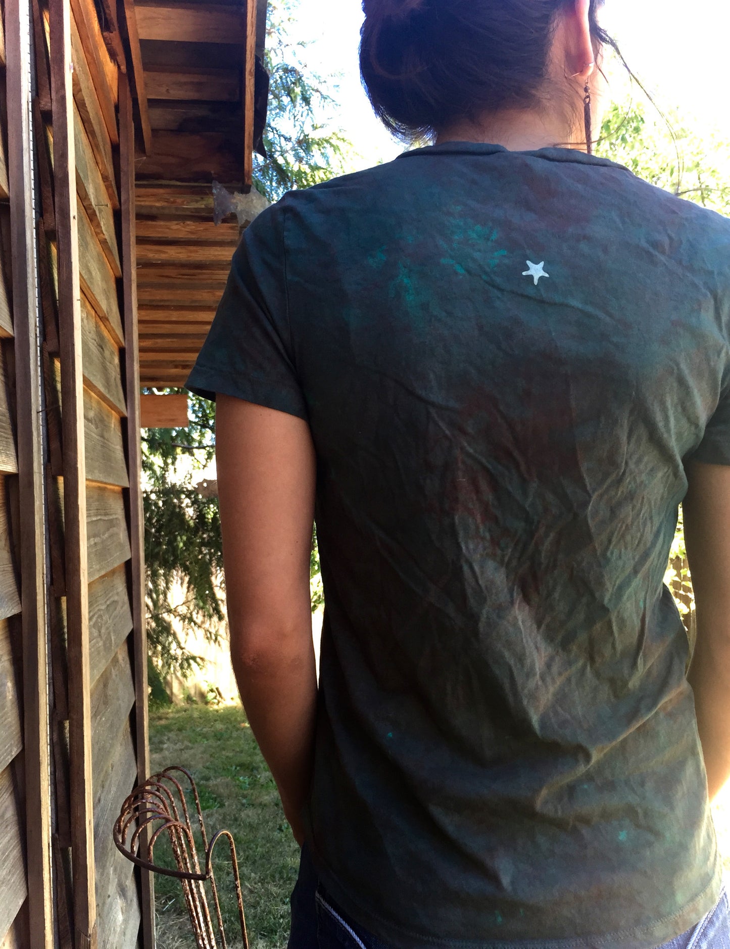 Earth is Magic Yoga Tee - Batik Print - Size XS - Batikwalla
- 5