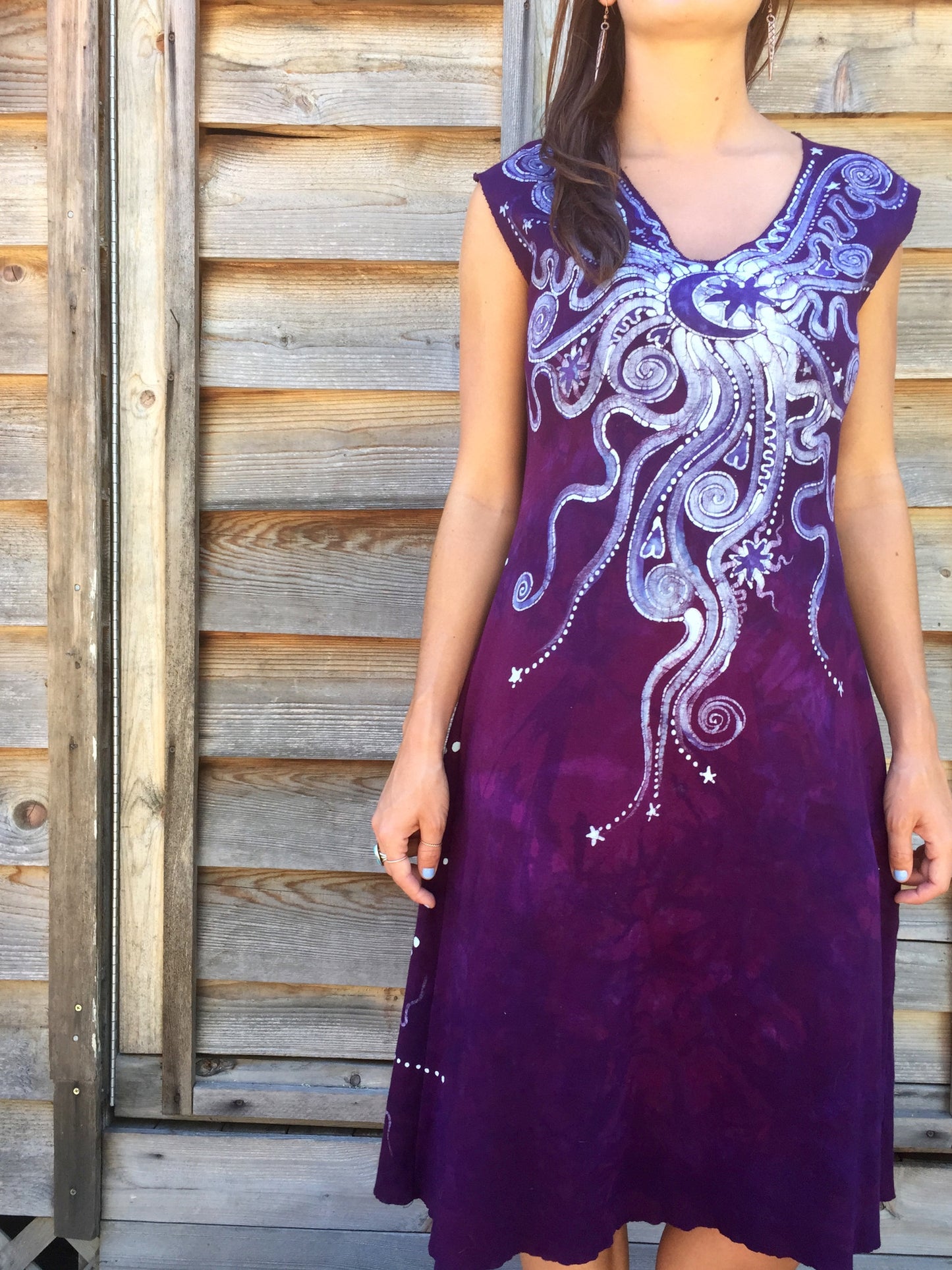 Deep Purple Galaxy Organic Cotton Batik Dress - Batikwalla
- 6