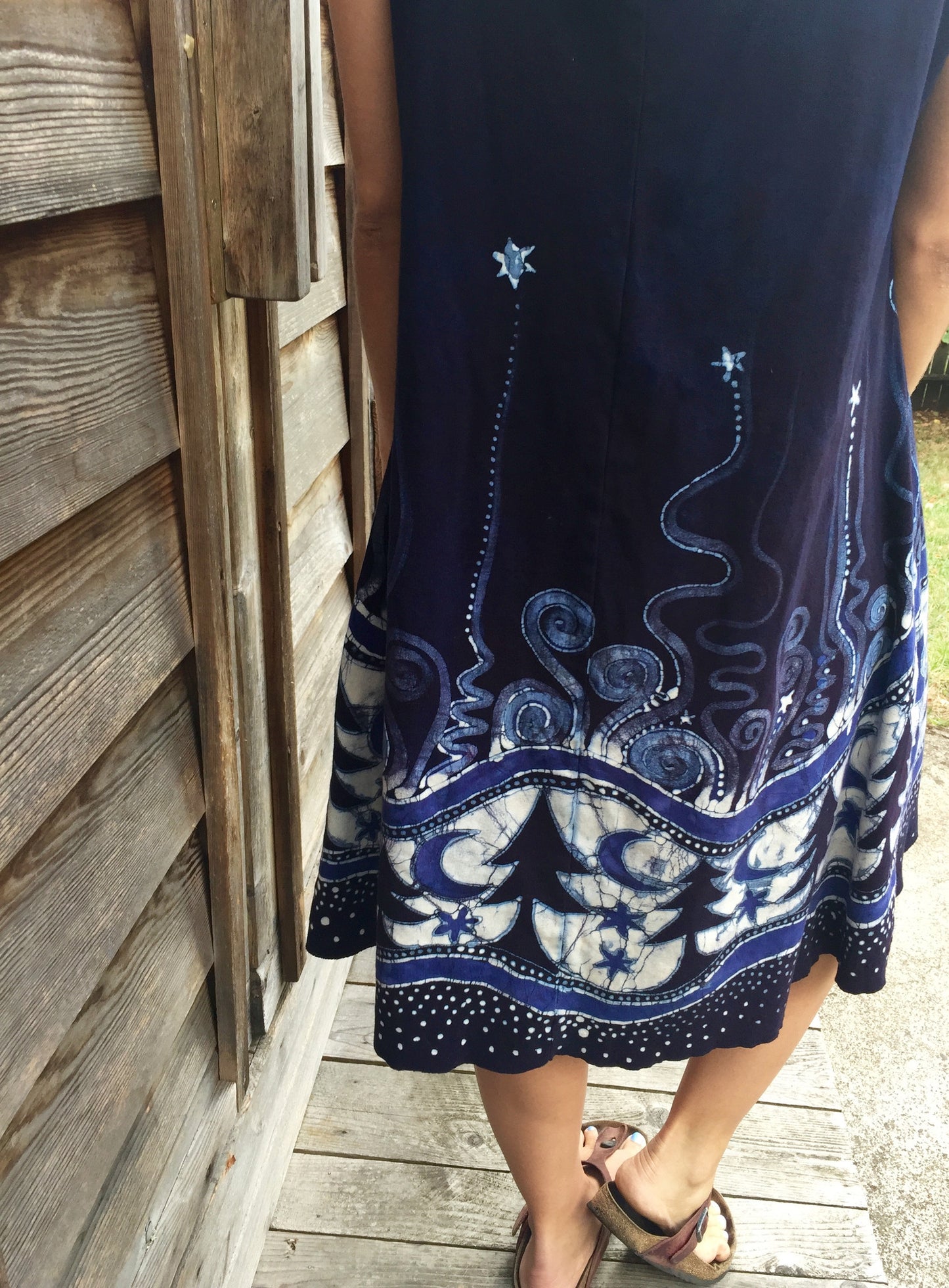 Cooling Forest Dream Organic Cotton Batik Dress - Size XL - Batikwalla
- 4