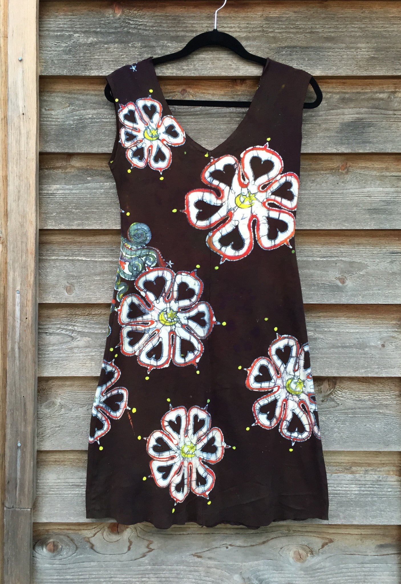 Night Bloom Flower Power Organic Cotton Batik Dress - Size Medium - Batikwalla
- 8