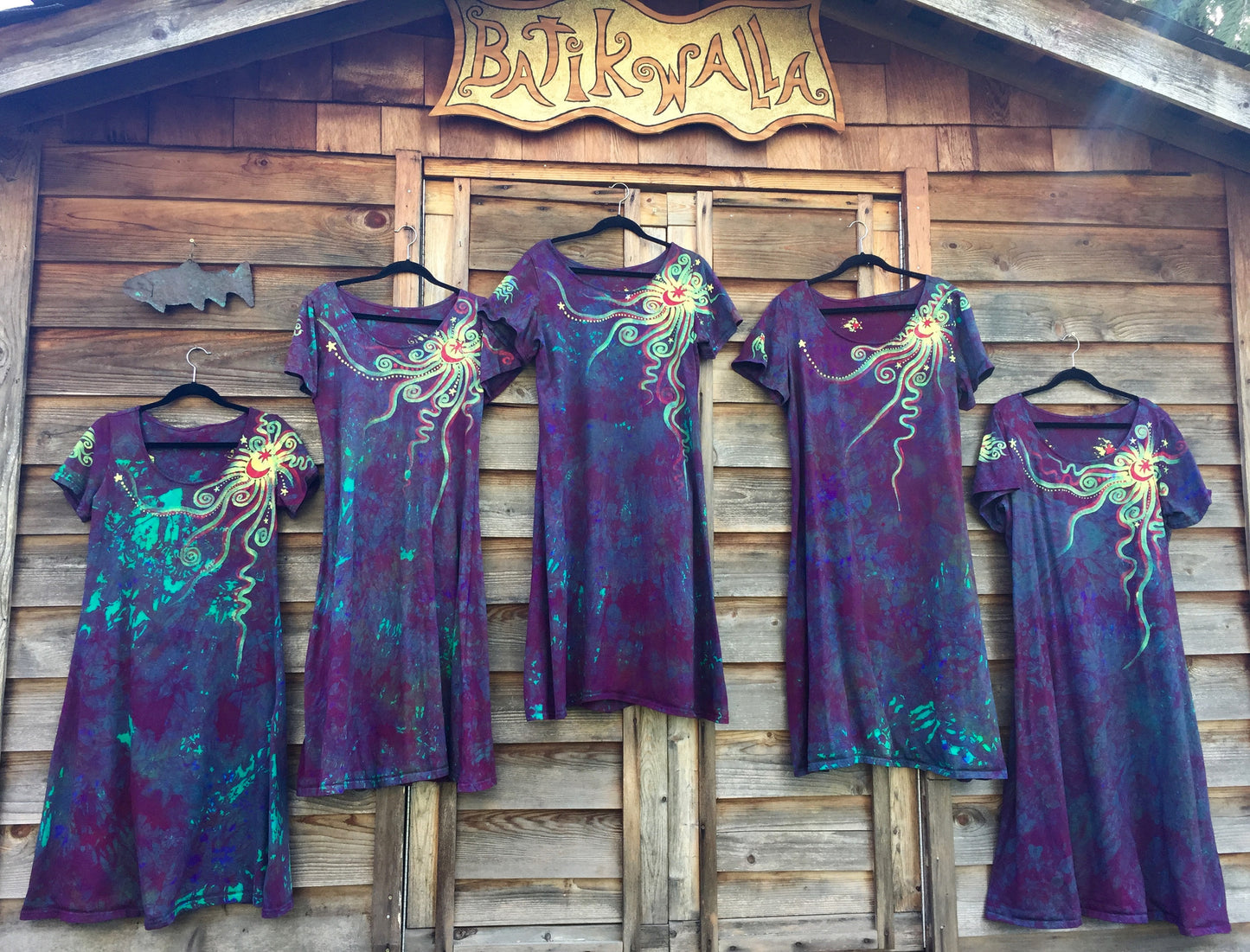 Amethyst Sunrise - Short Sleeve Batik Dress - Size 2X - Batikwalla
- 6