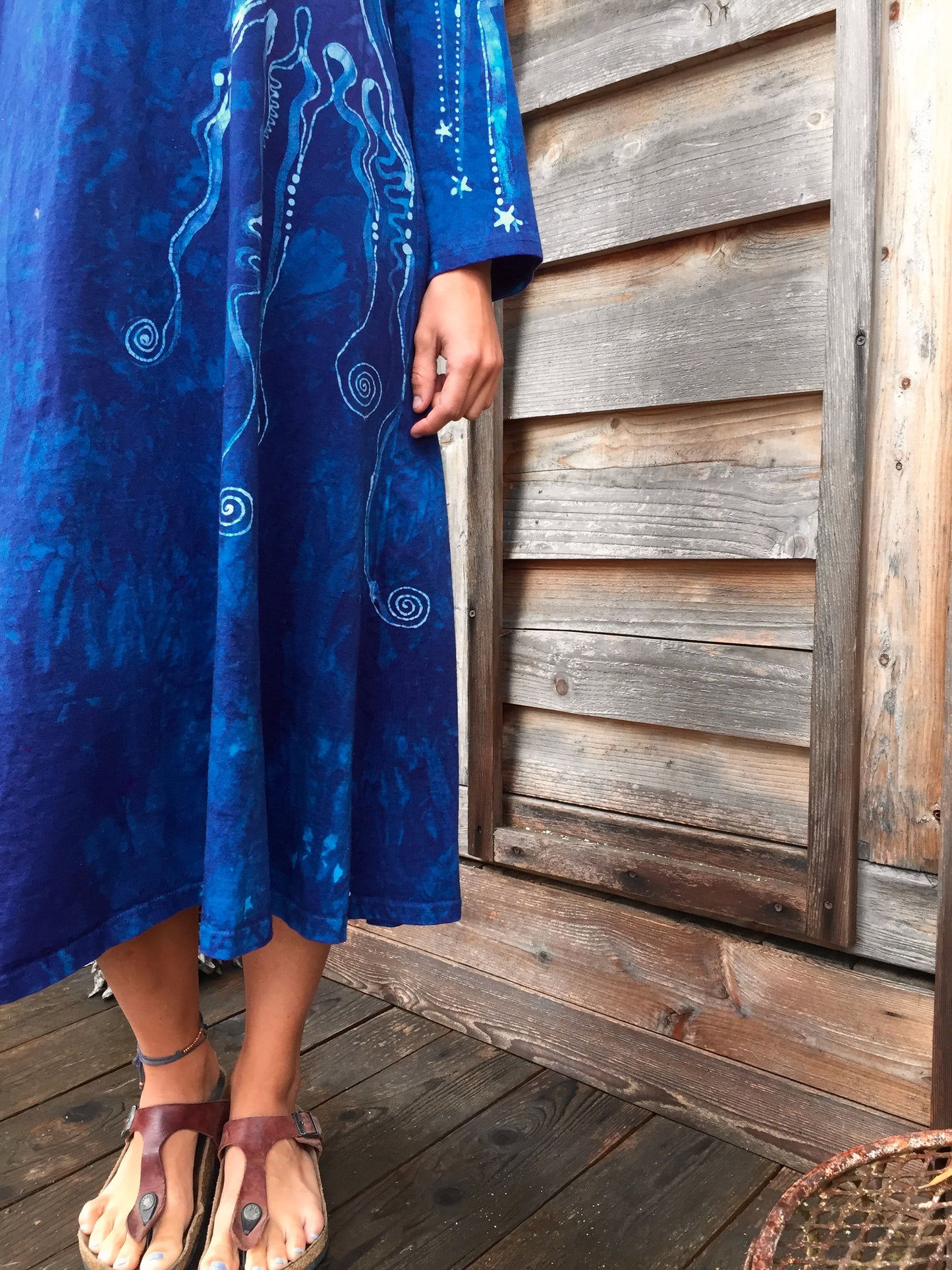 Blue Tree of Life Long Sleeve Batik Dress - Batikwalla
- 2