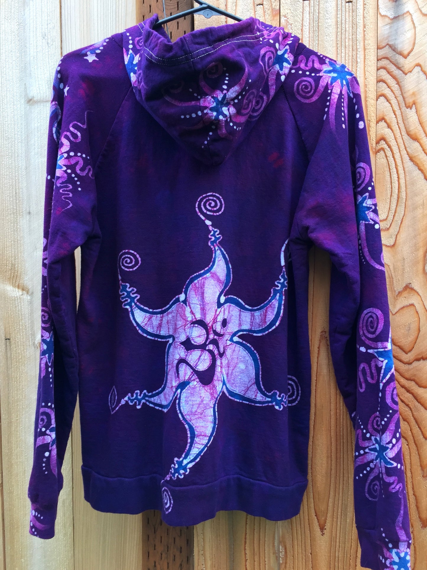 Magenta Om Starseed Organic Batik Hoodie