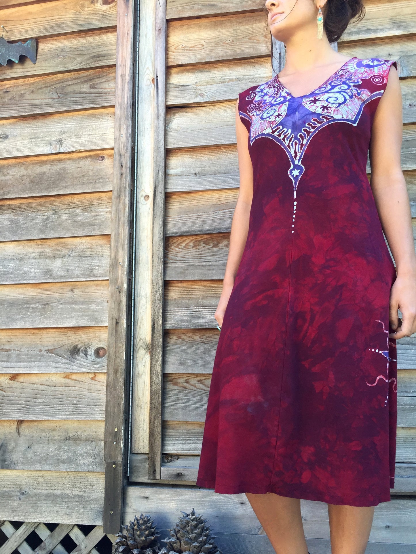 Cranberry Magick Organic Cotton Batik Dress - Batikwalla
- 2