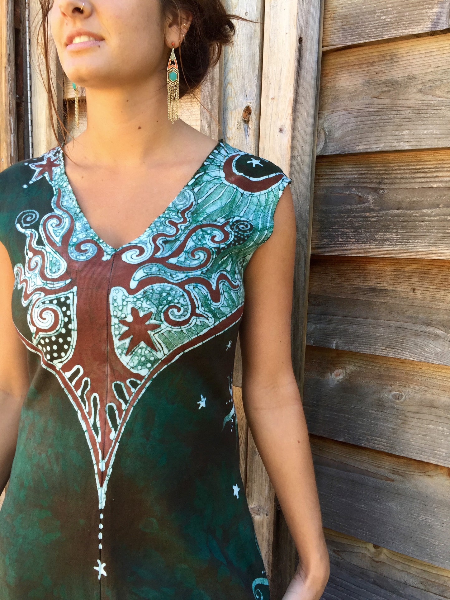 Usnea in the Oak Tree Organic Cotton Batik Dress - Batikwalla
- 1