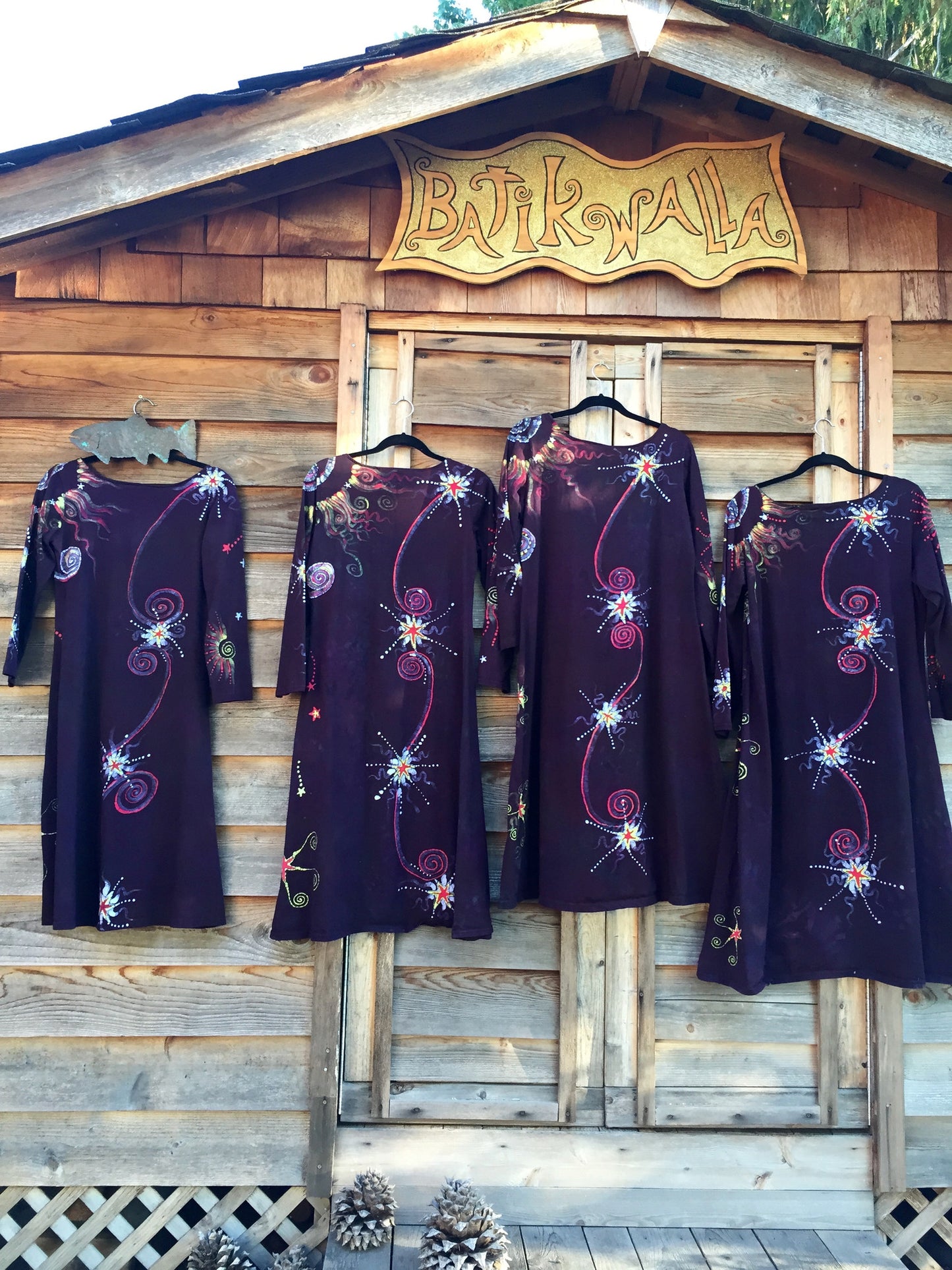 Electric Moonlight Vibes Dress - Long Sleeve Batik - Batikwalla
- 10