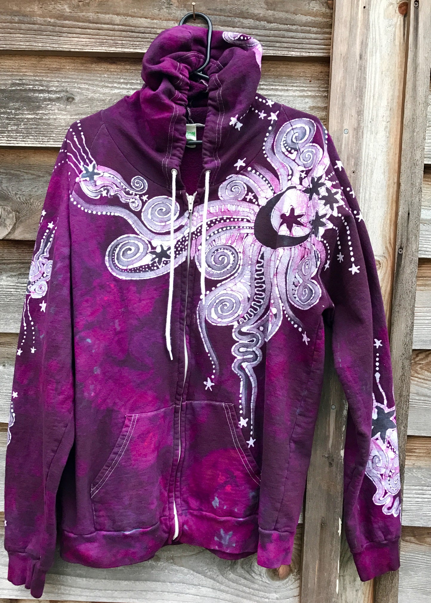 Magnolia Moon Star Organic Cotton Batik Hoodie