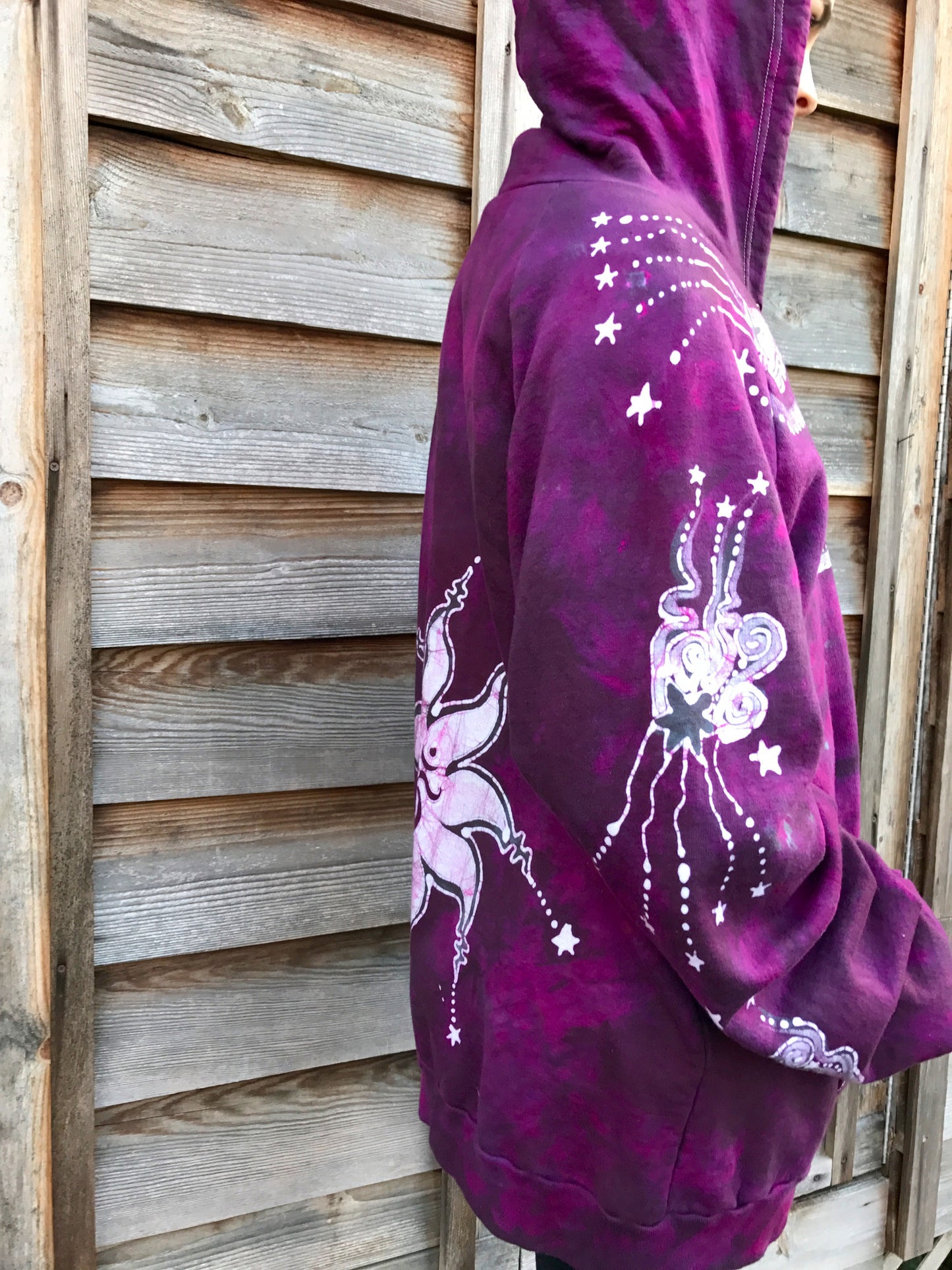 Magnolia Moon Star Organic Cotton Batik Hoodie