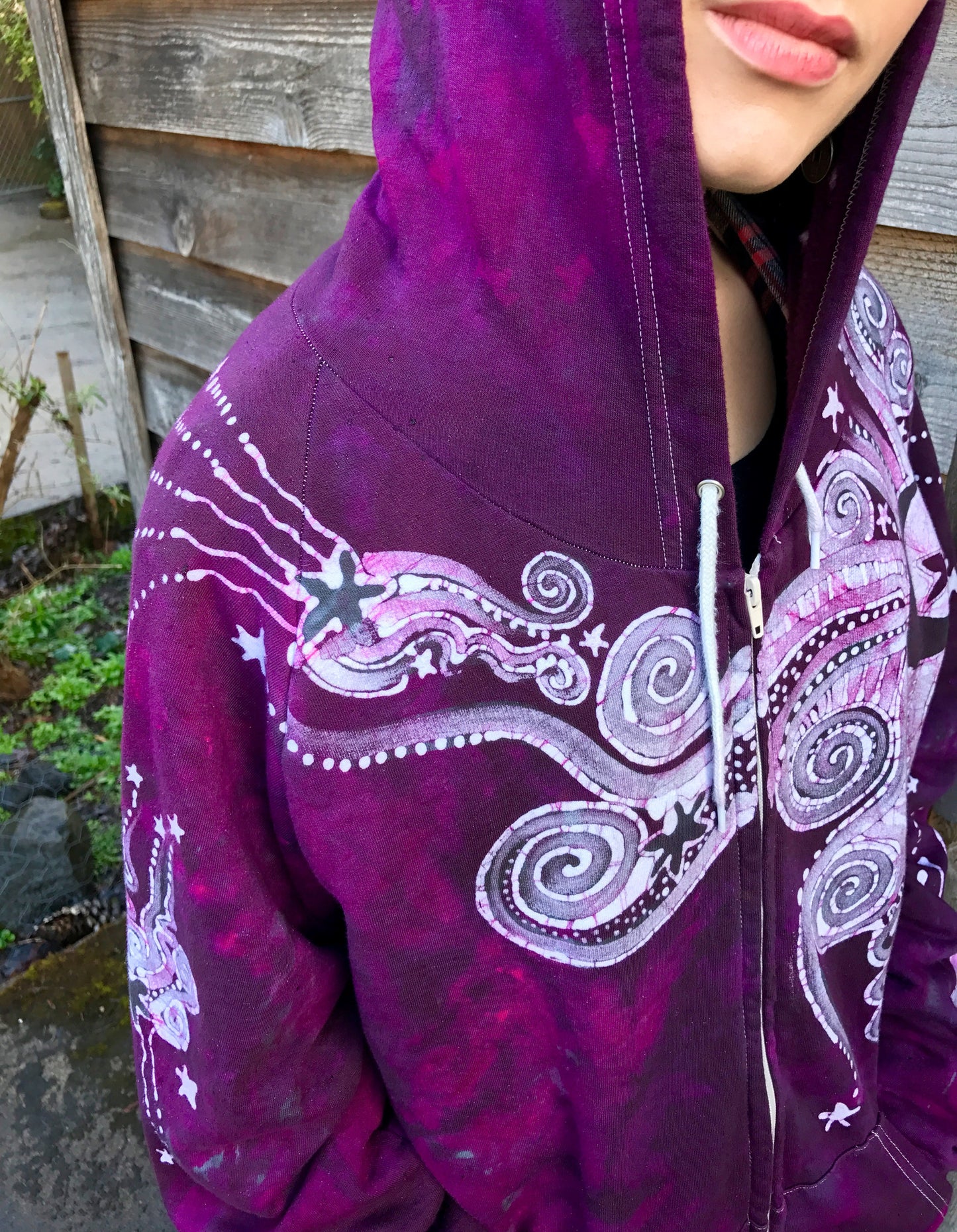 Magnolia Moon Star Organic Cotton Batik Hoodie