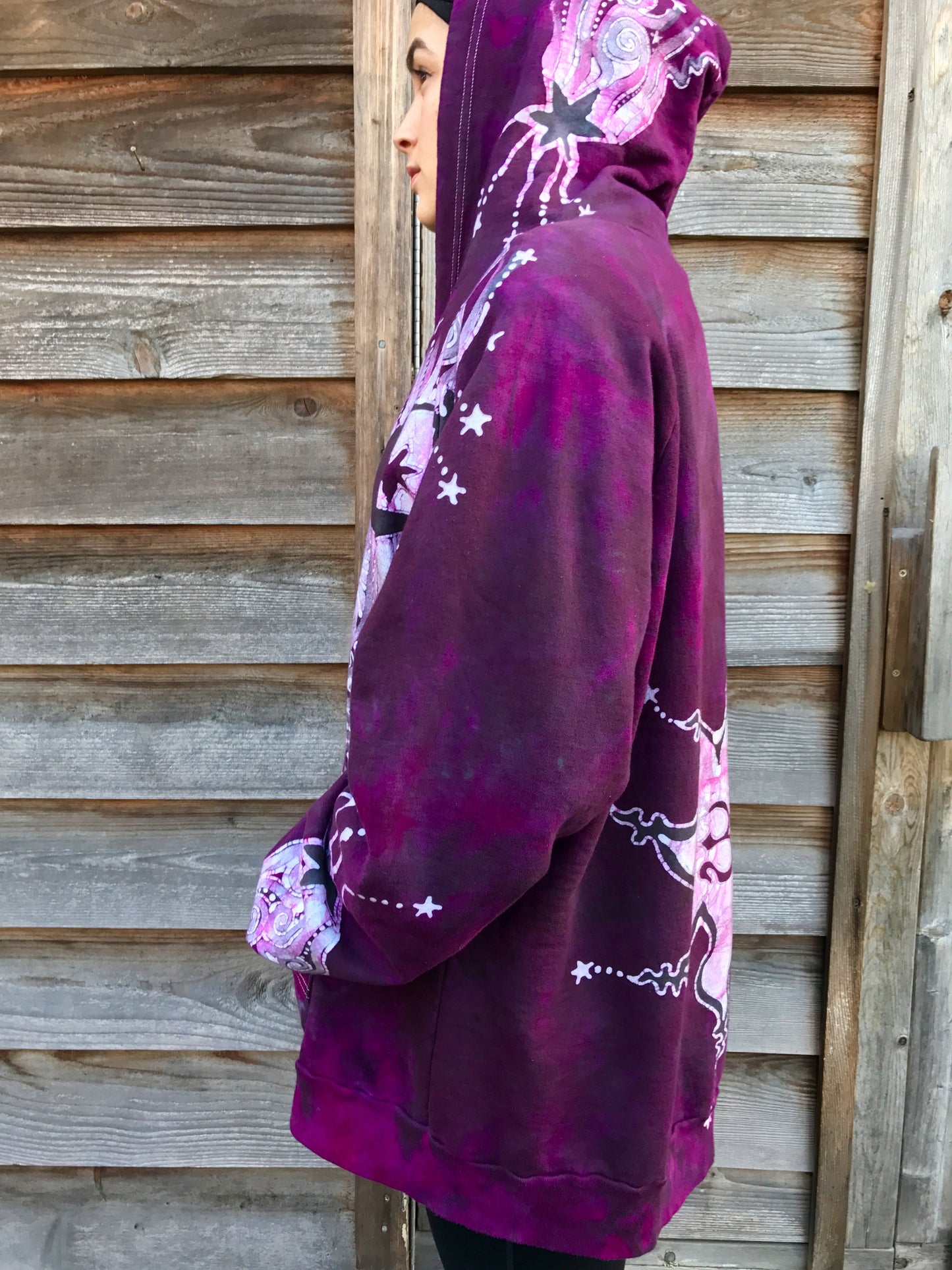 Magnolia Moon Star Organic Cotton Batik Hoodie