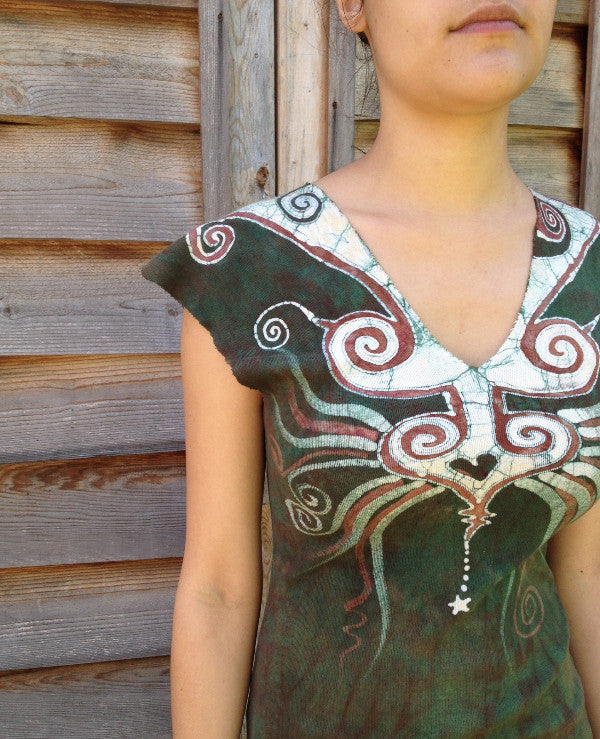 Cosmic Sage Heart Organic Cotton Batik Dress - Batikwalla
- 1