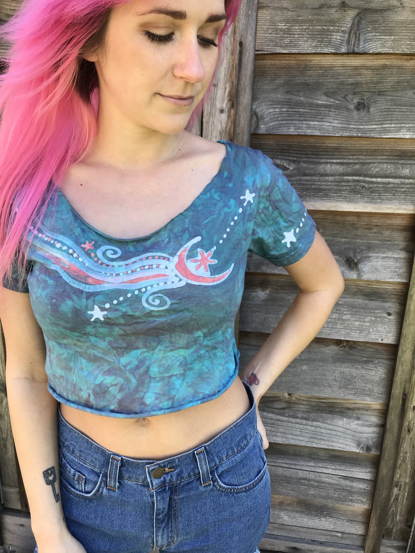 Blue Lagoon Crop Top Batikwalla by Victoria