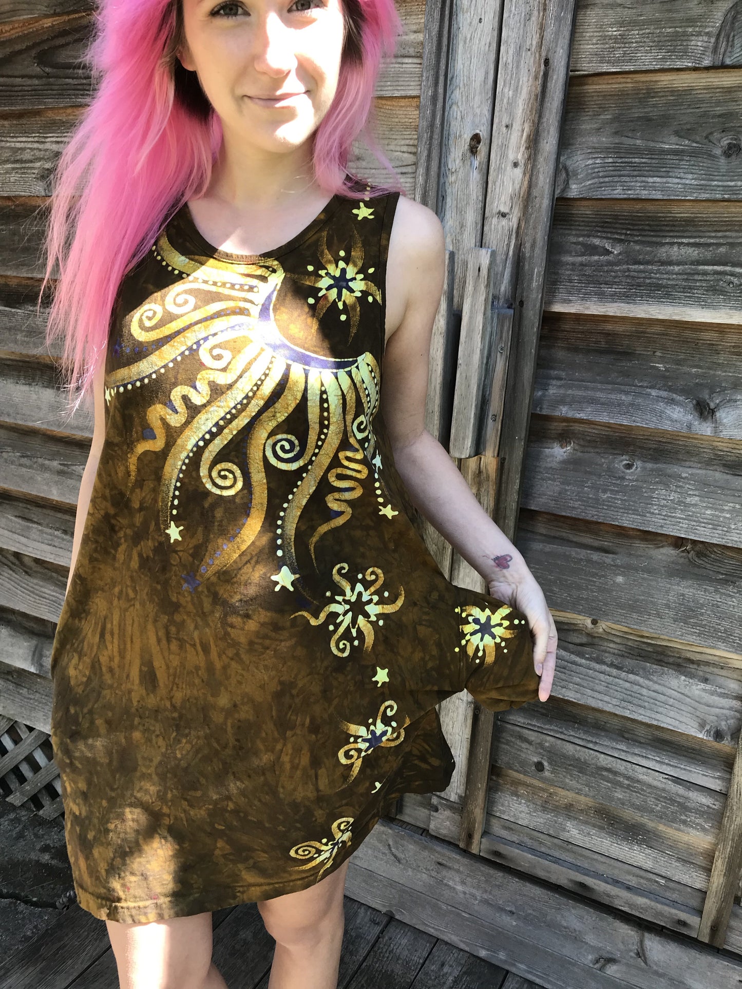 Gold Rush Summer Dress Batik Dresses Batikwalla by Victoria