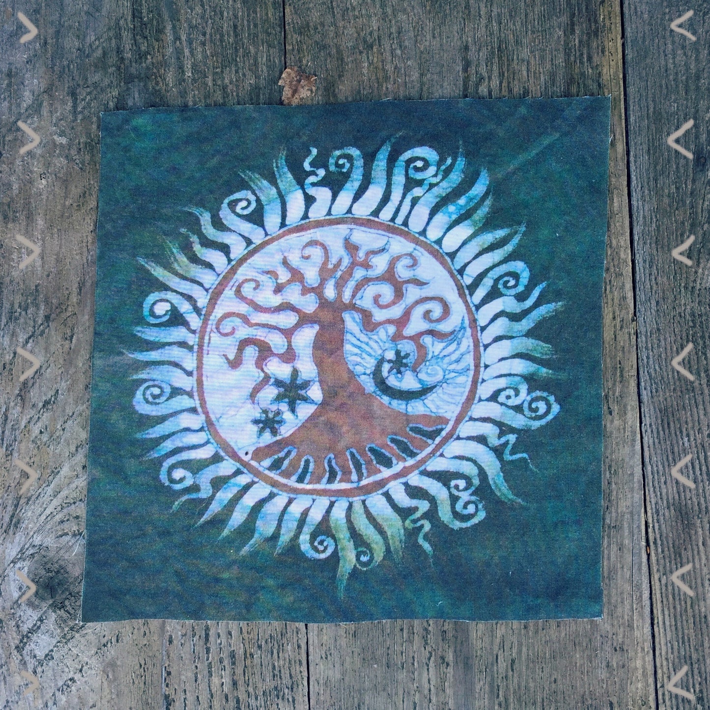 Forest Green Tree of Life Batik Print Patch - Batikwalla
- 1