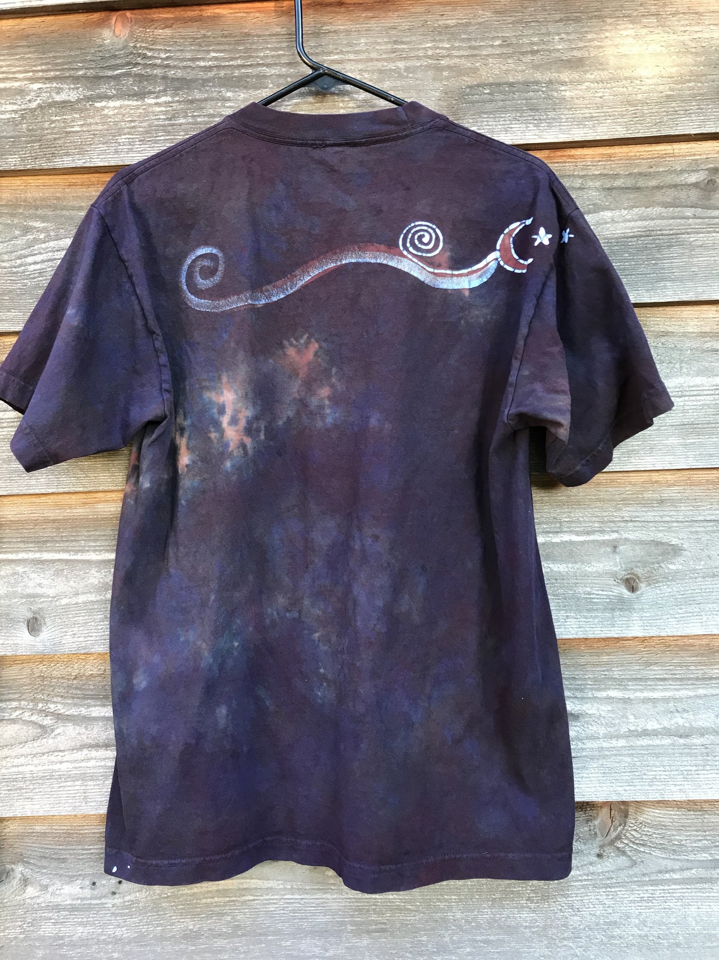 Tree Heritage in An Oval Pendant Handmade Batik Tshirt - Size Medium tshirt batikwalla