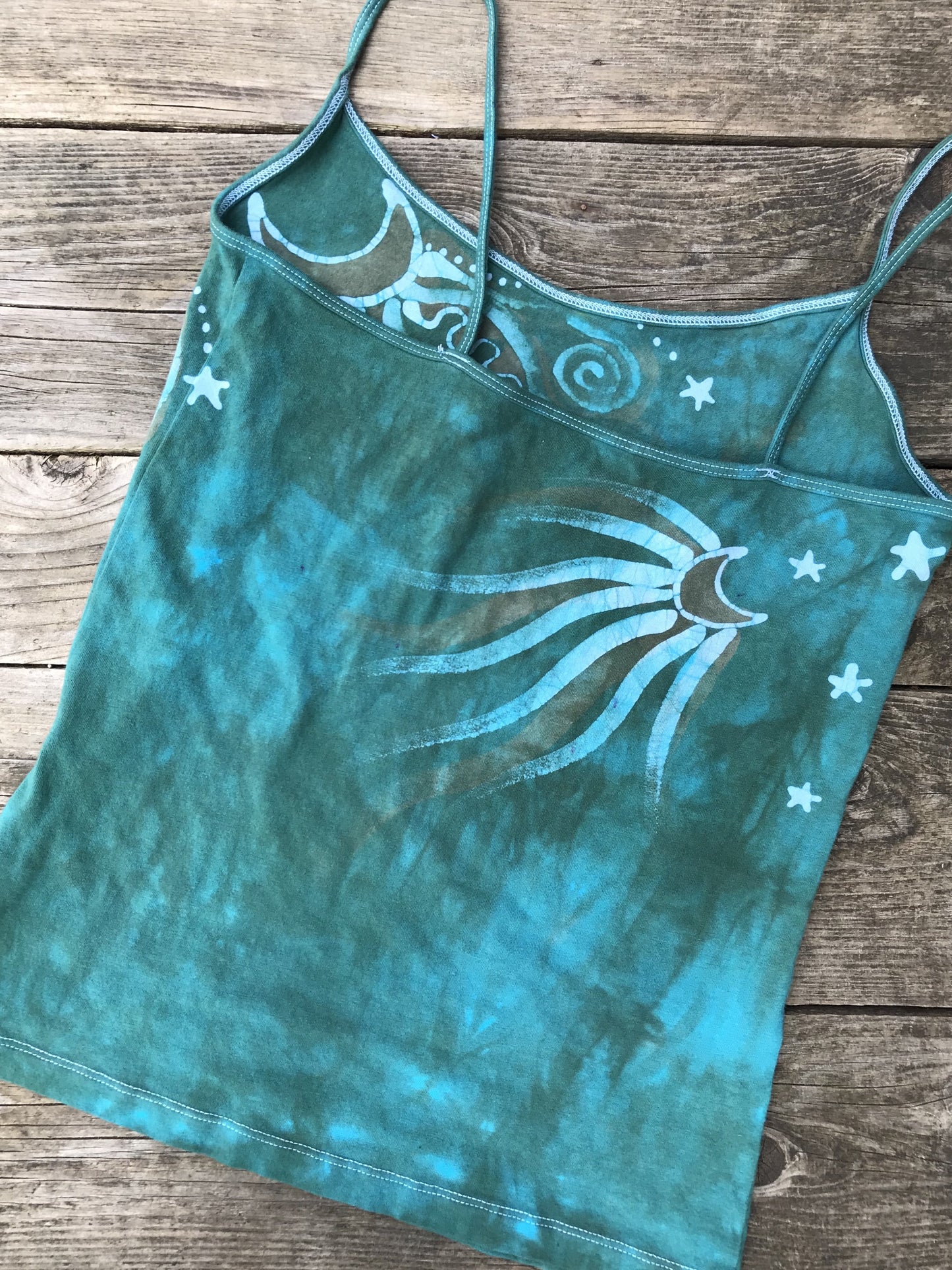 Aqua Moonbeams Yoga Camisole Tops batikwalla
