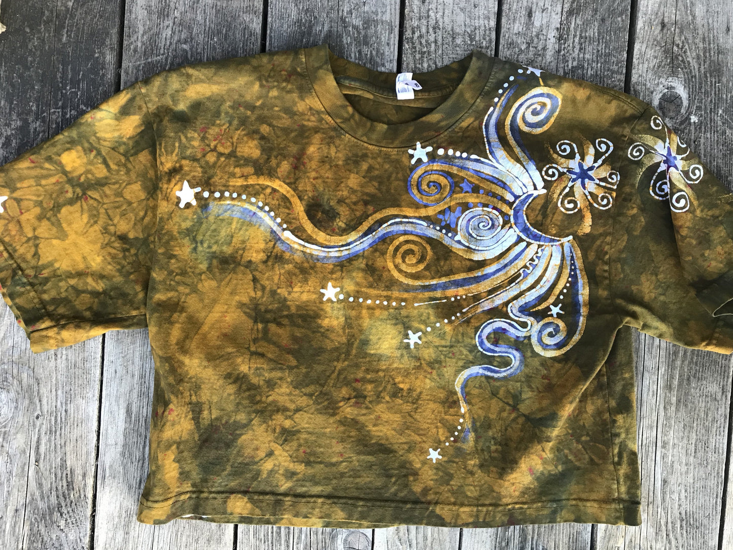 Gold Rush Oversize Crop Top Batikwalla by Victoria