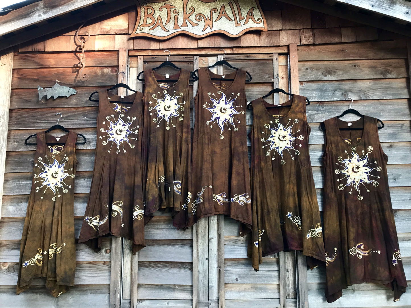 Golden Starquest Boho Batik Summer Dress Batik Dresses Batikwalla