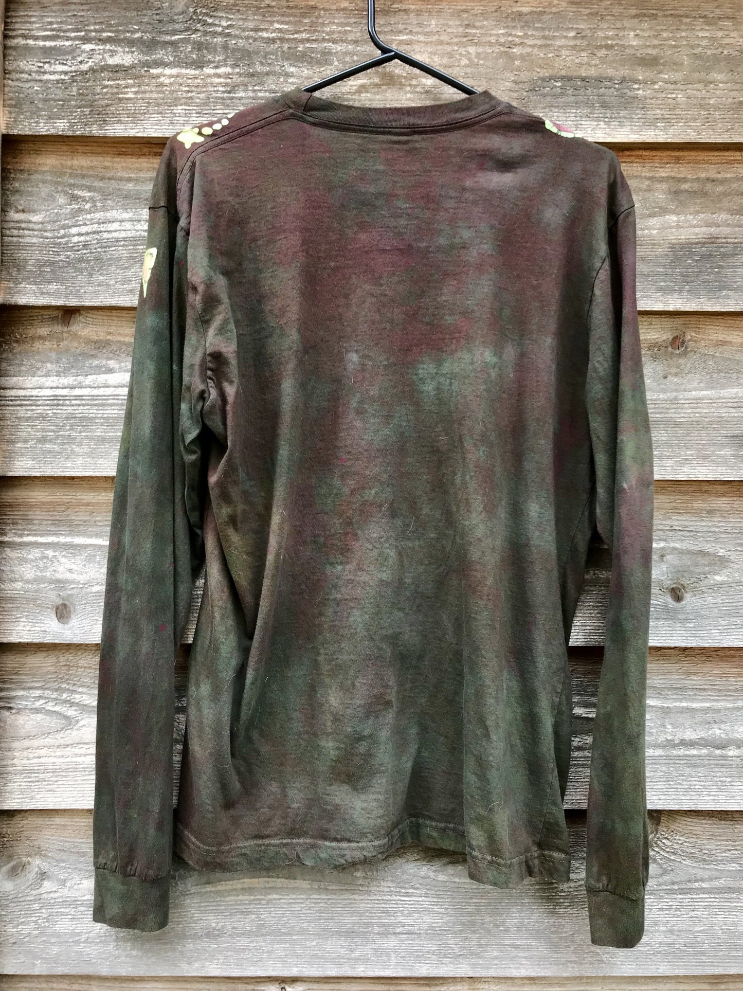 Jellyfish Moon in Dark Chocolate Hand Crafted Batik Long Sleeve Tshirt - Size Large tshirt batikwalla