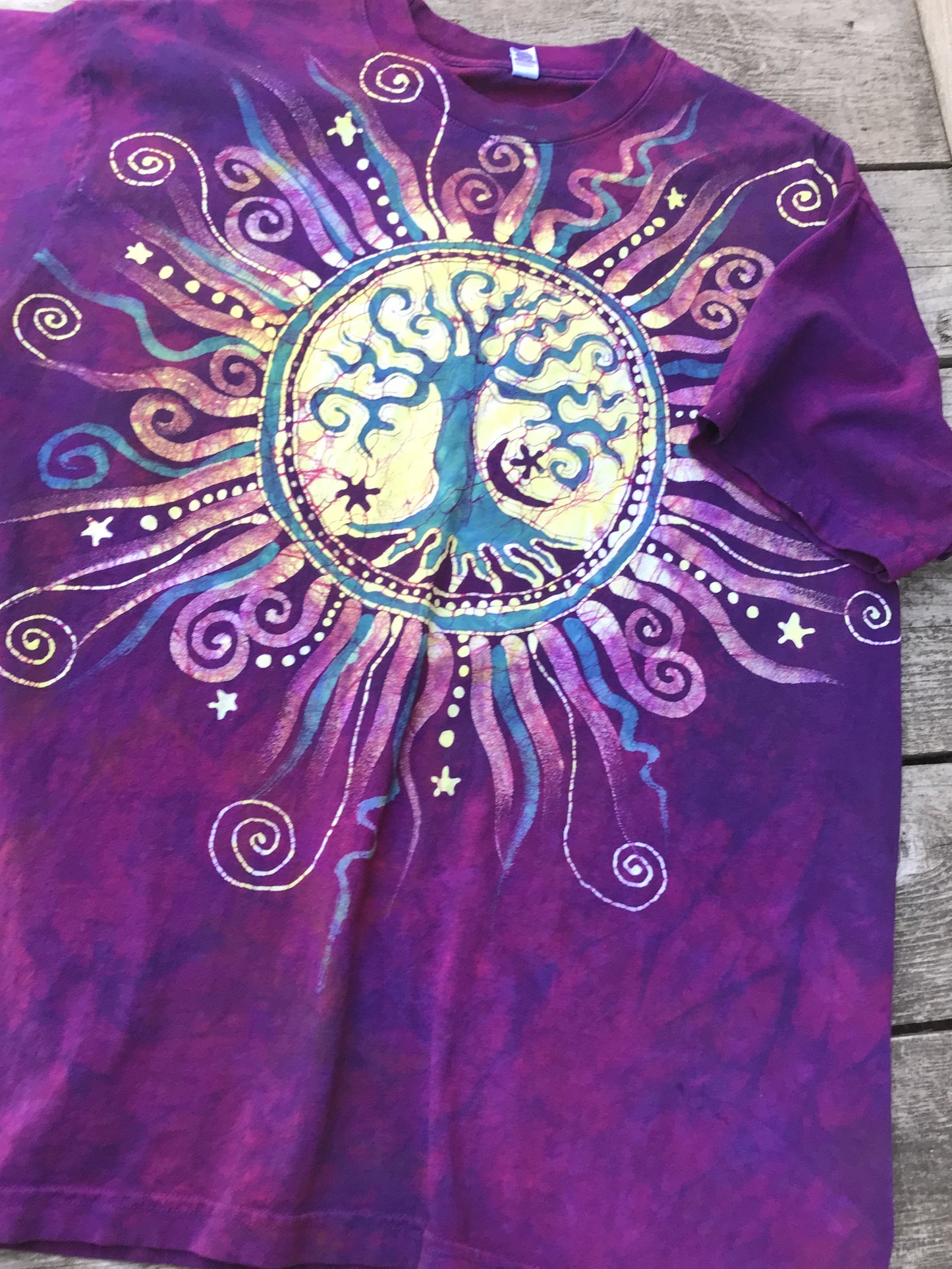 Soul Light Tree of Life Organic Cotton Tshirt - Size Large tshirt batikwalla