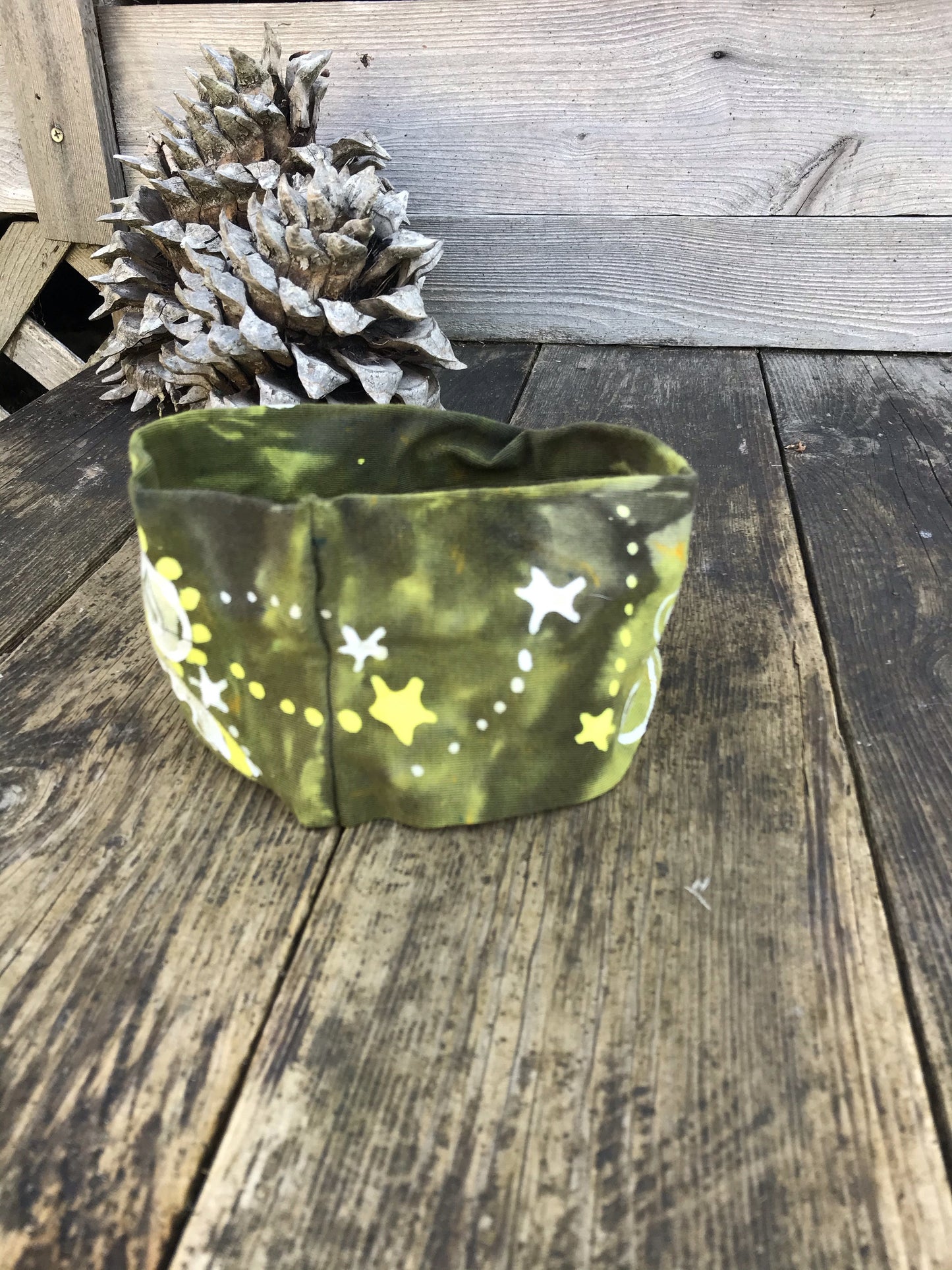 Dandelion Tea Fold Over Headband - by Batikwalla Batikwalla by Victoria
