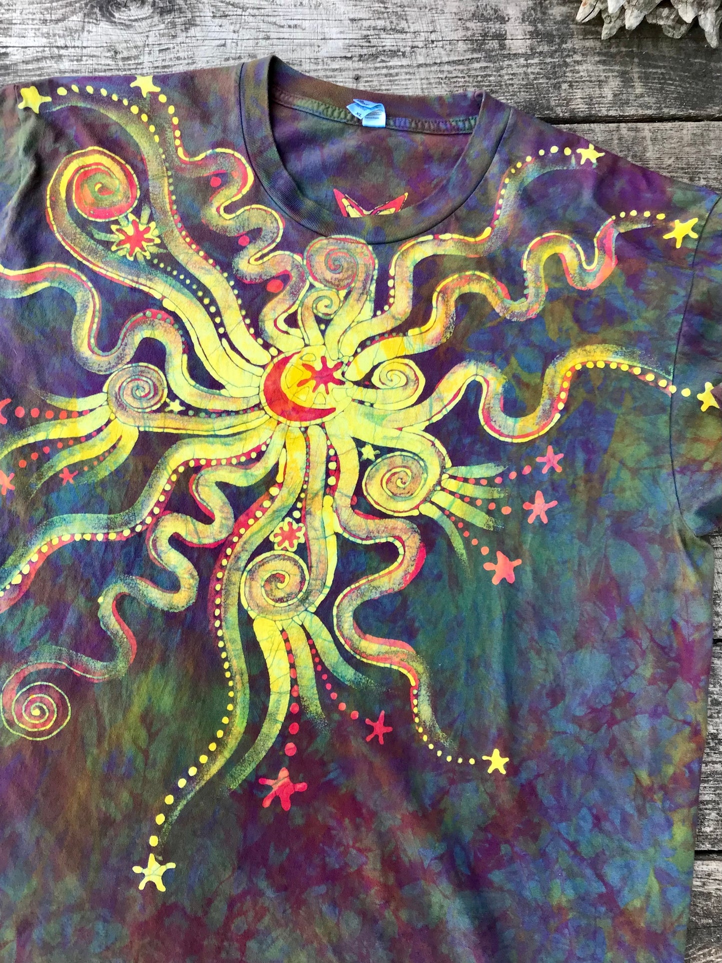 Sunrise Sunset Moon Star Batik T-shirt Tshirts batikwalla