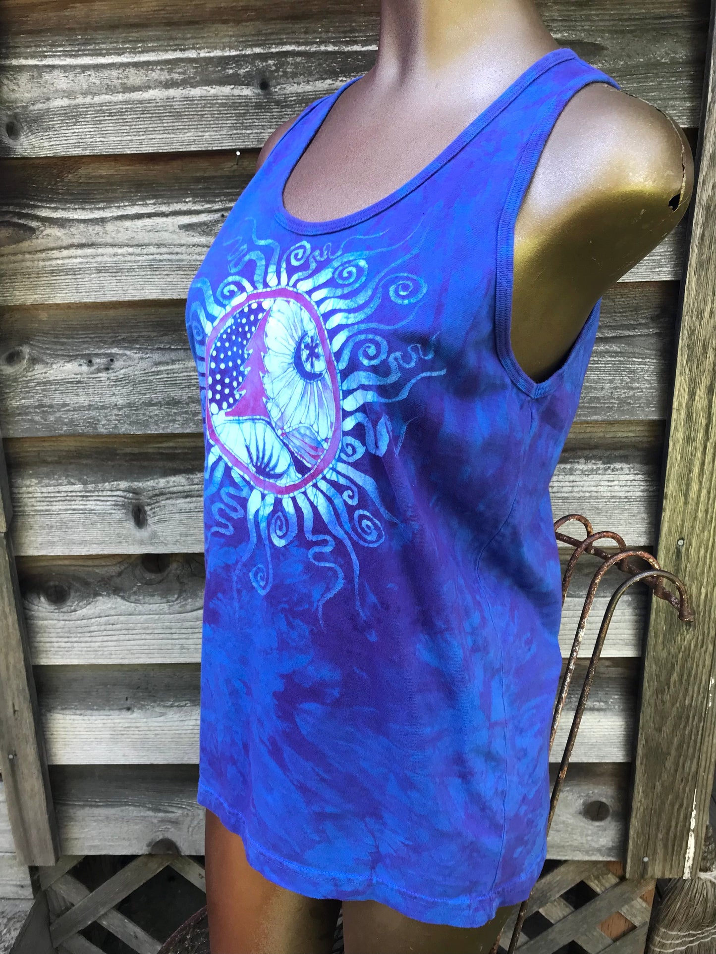 Blue Moon Purple Mountains Tank Top Tops batikwalla Medium