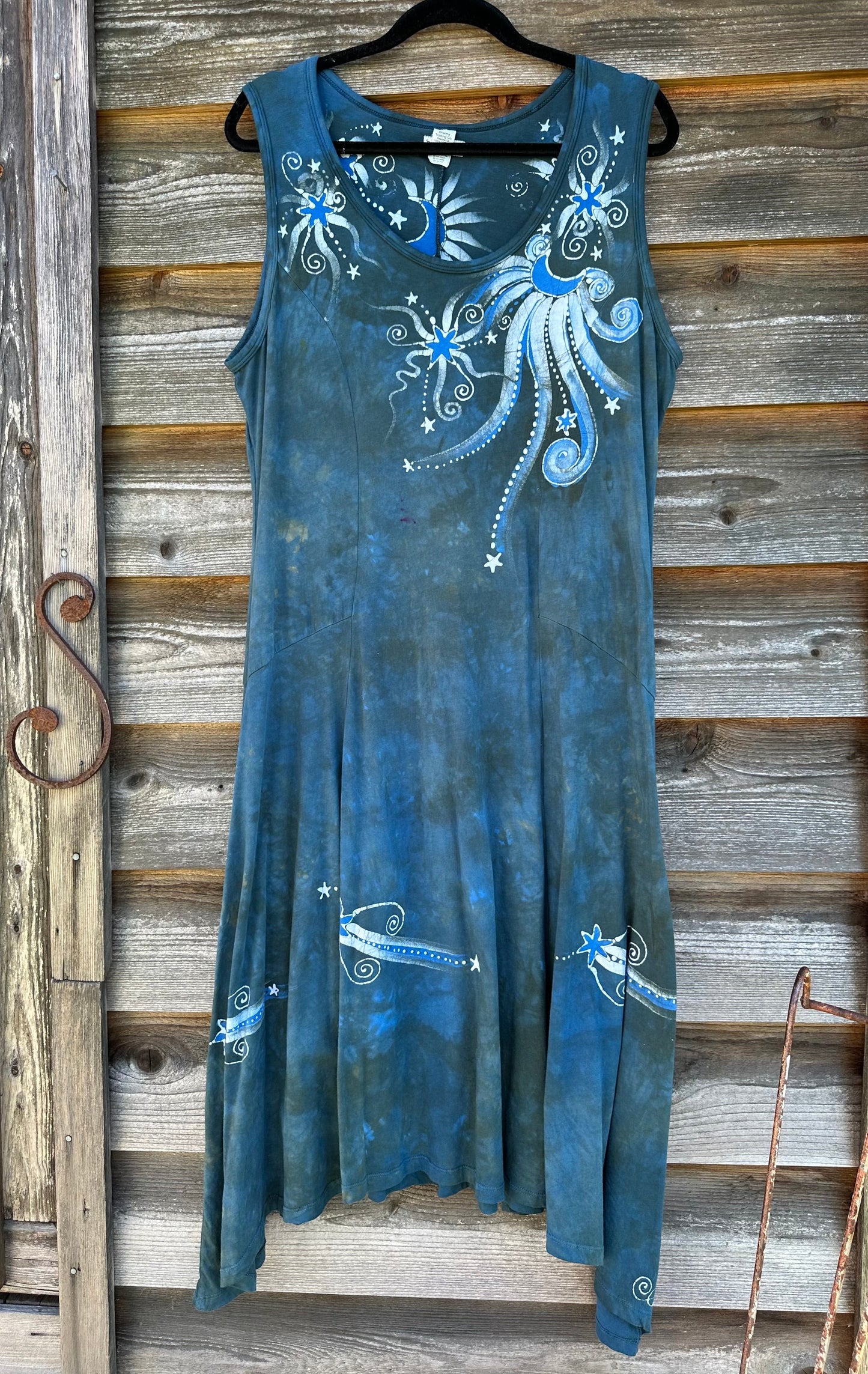 Blue Moon Sage Batikwalla Batik Dress - Size XL Batik Dresses Batikwalla XL