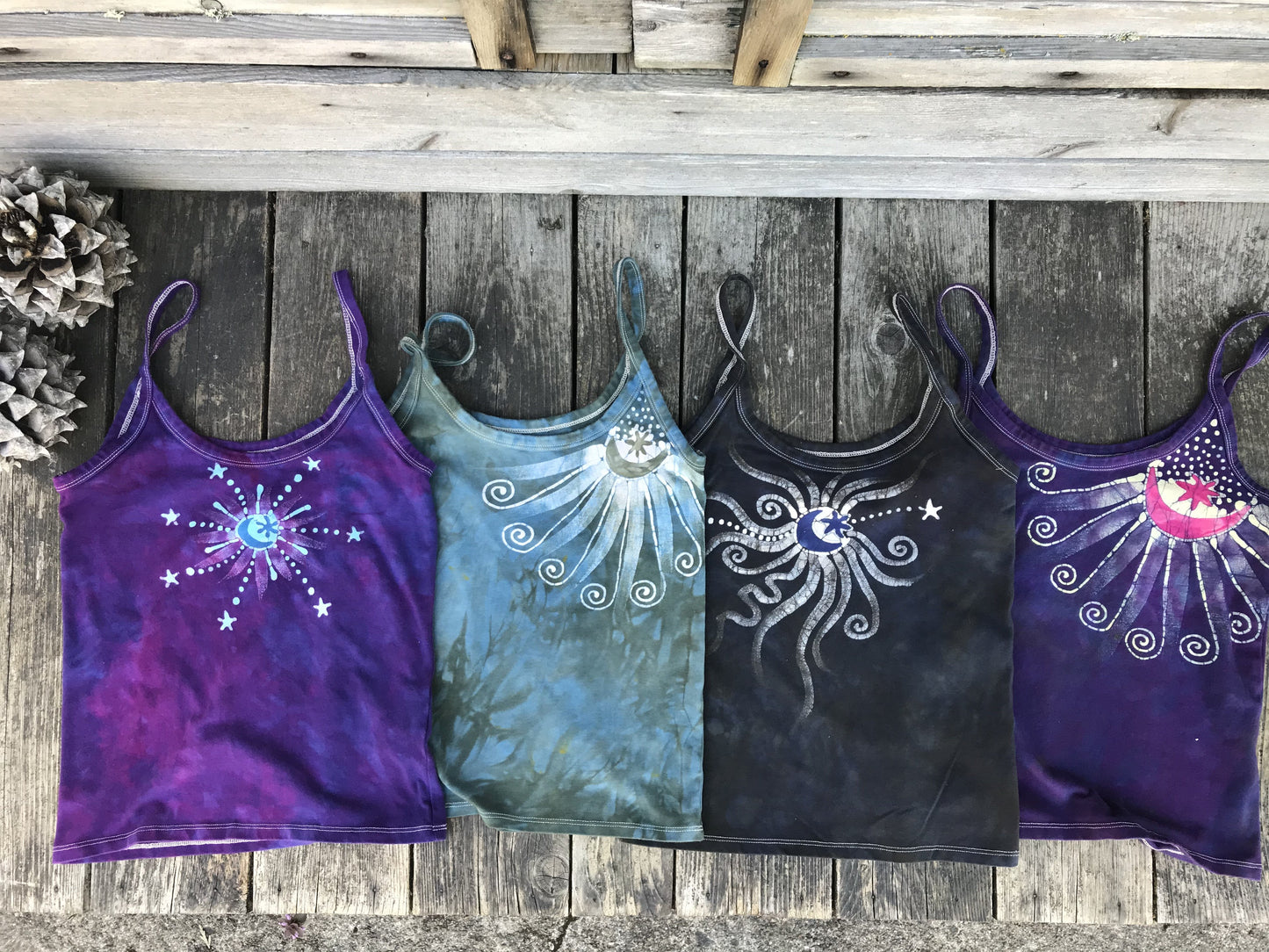 Mink and Lavender Moonbeams Batikwalla Tank Top Tops batikwalla