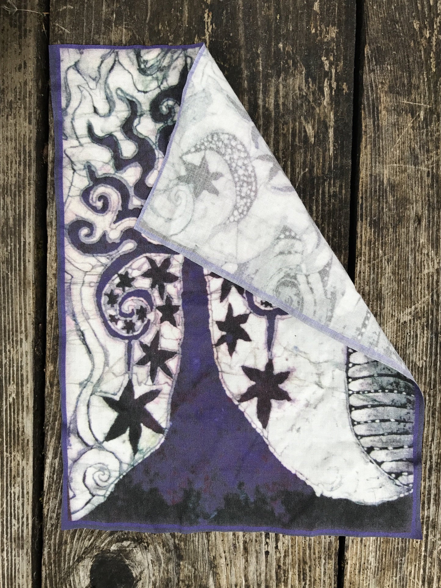 Midnight Tree Batik Fabric Print