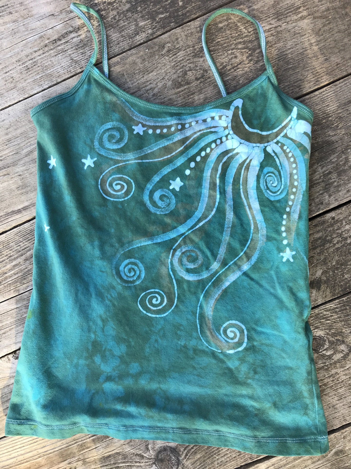 Aqua Moonbeams Yoga Camisole Tops batikwalla Large