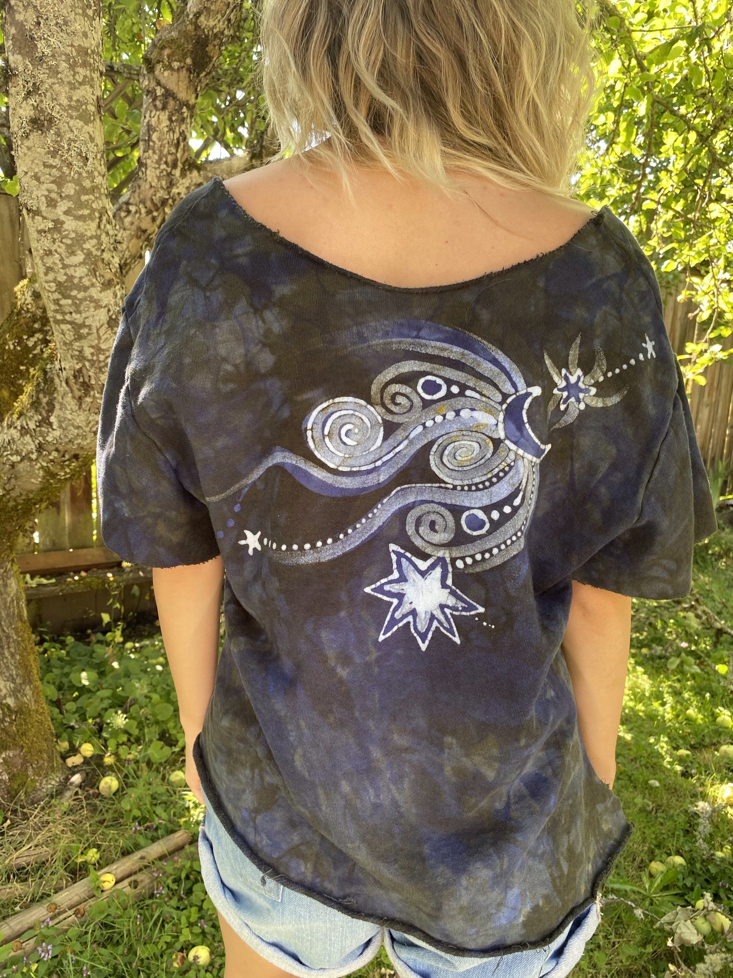 Ameythist Rain Forest Cotton Handmade Batik Top - Large Batik Dresses Batikwalla
