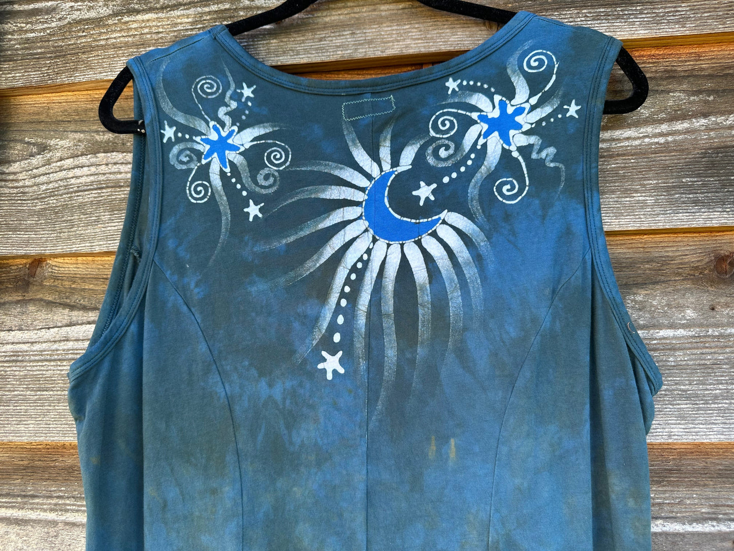 Blue Moon Sage Batikwalla Batik Dress - Size XL Batik Dresses Batikwalla