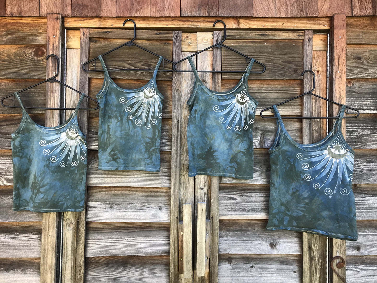 Aqua Mint Moonbeams Batikwalla Tank Top Tops batikwalla
