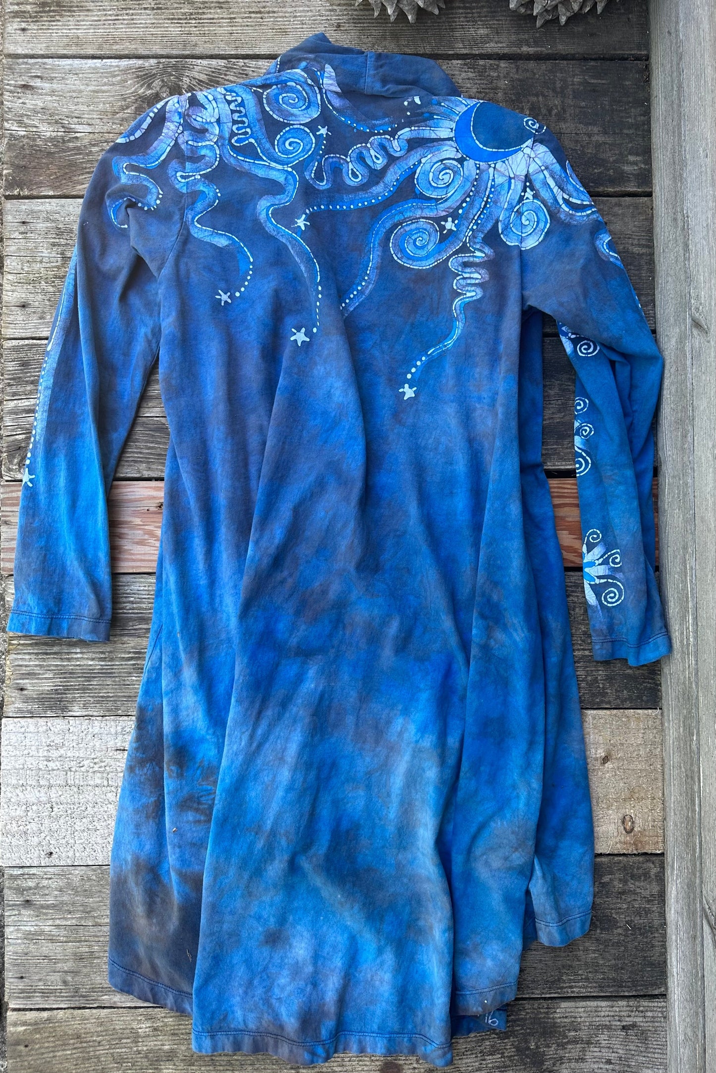 Denim Sky Blue Moonbeams Duster Cardigan Jacket Shirts & Tops Batikwalla by Victoria