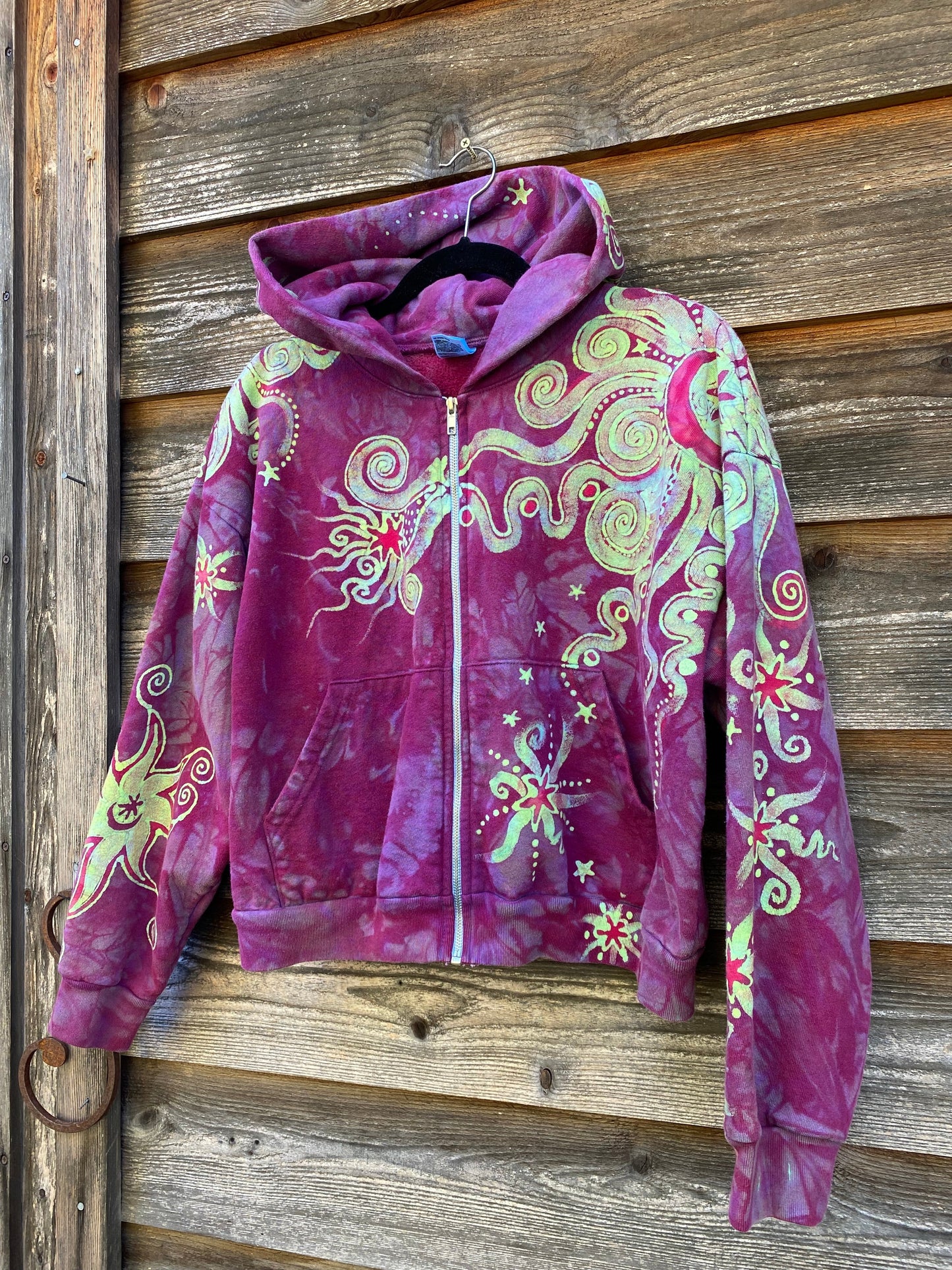Sunrise Sun Glow Handmade Batik Hoodie - Size M/L hoodie batikwalla