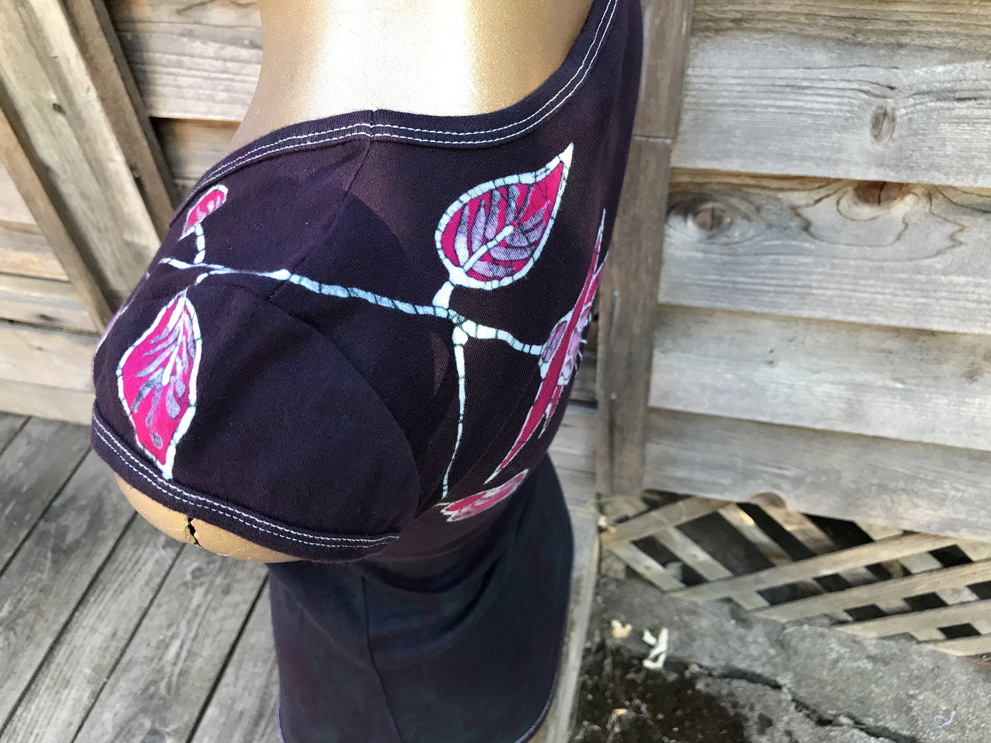 Fuchsias Are Beautiful And Bring Life Handmade Batik Stretchy Tee