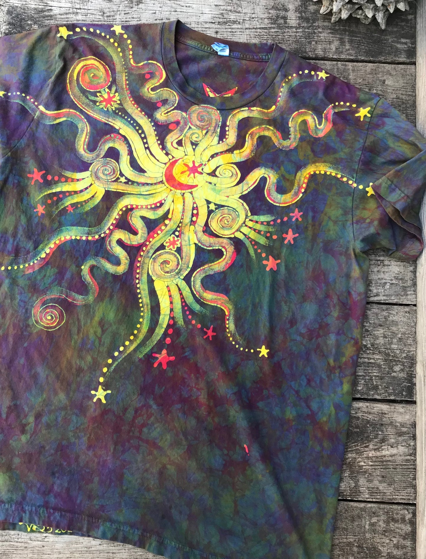 Sunrise Sunset Moon Star Batik T-shirt Tshirts batikwalla