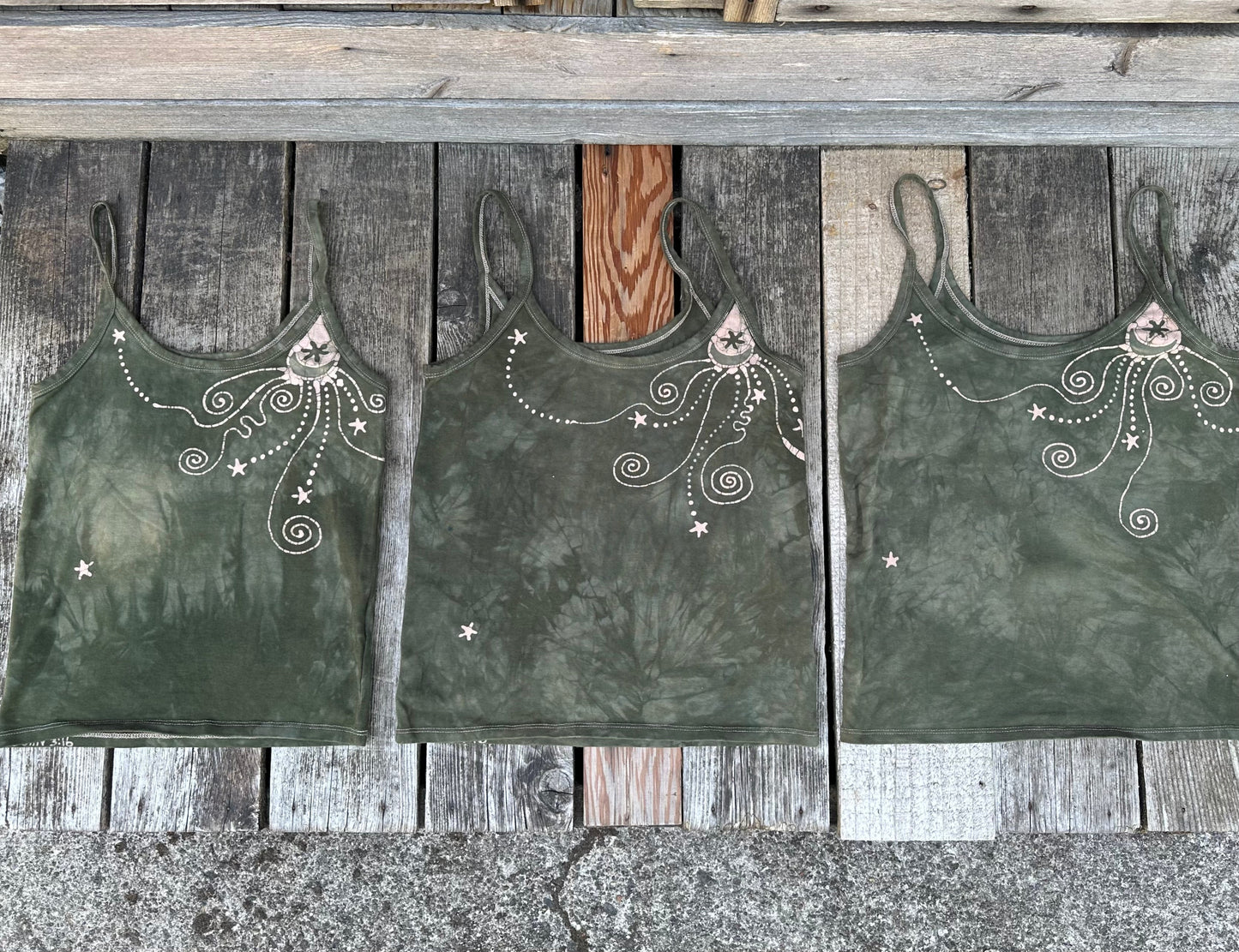 Sage Moon Hand Painted Batikwalla Tank Top Tops batikwalla XL