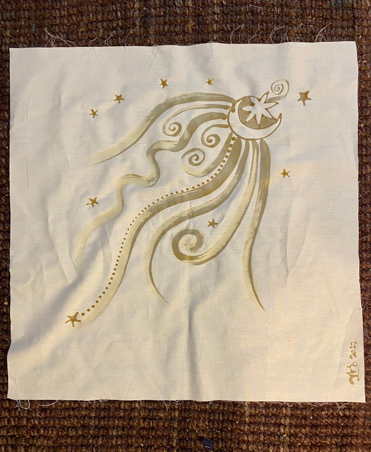 Batik Fabric Square - The Art Of Creative Batik Members Project fabric Batikwalla by Victoria