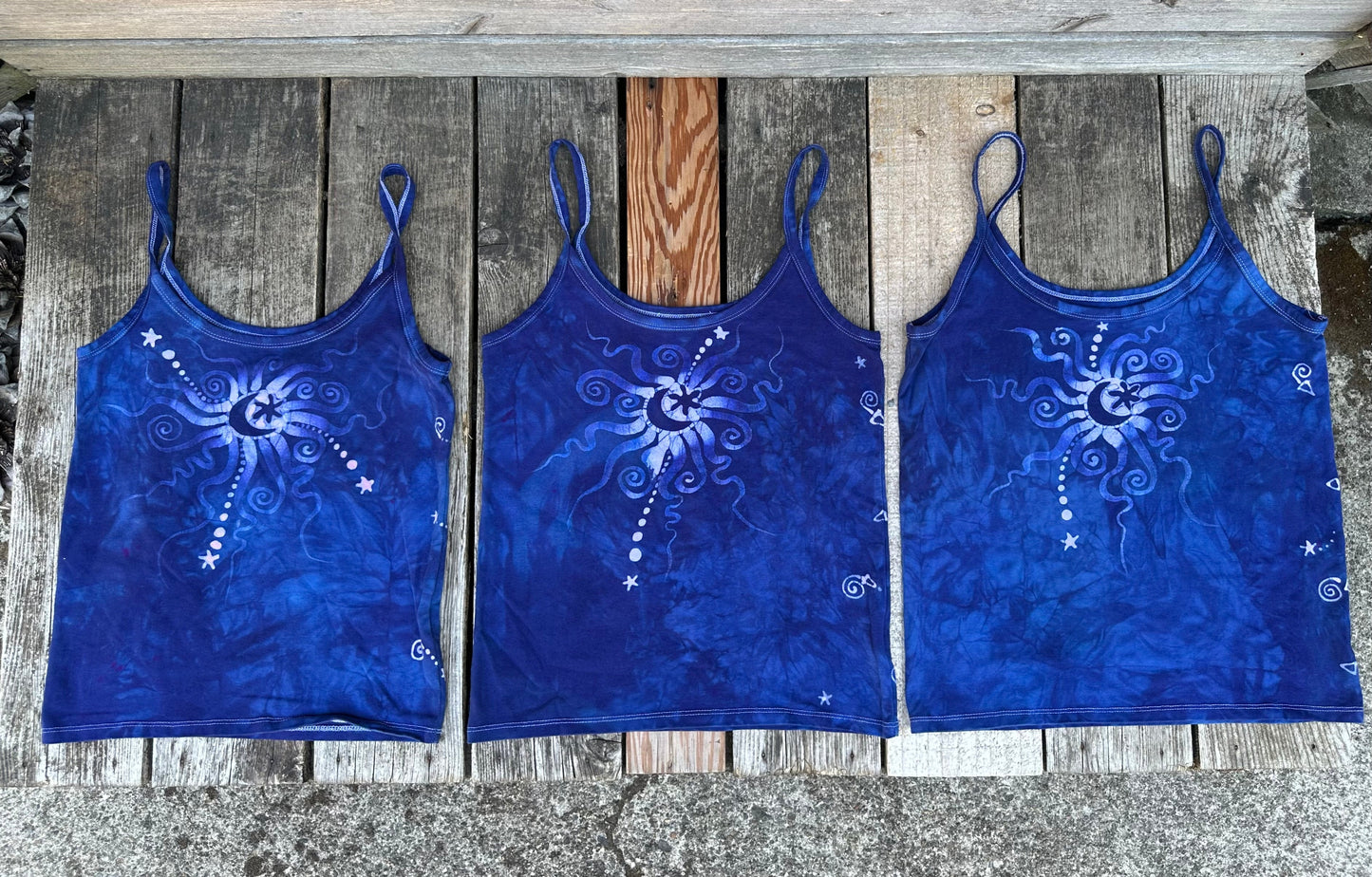 Blue Moon Hand Painted Batikwalla Tank Top Tops batikwalla