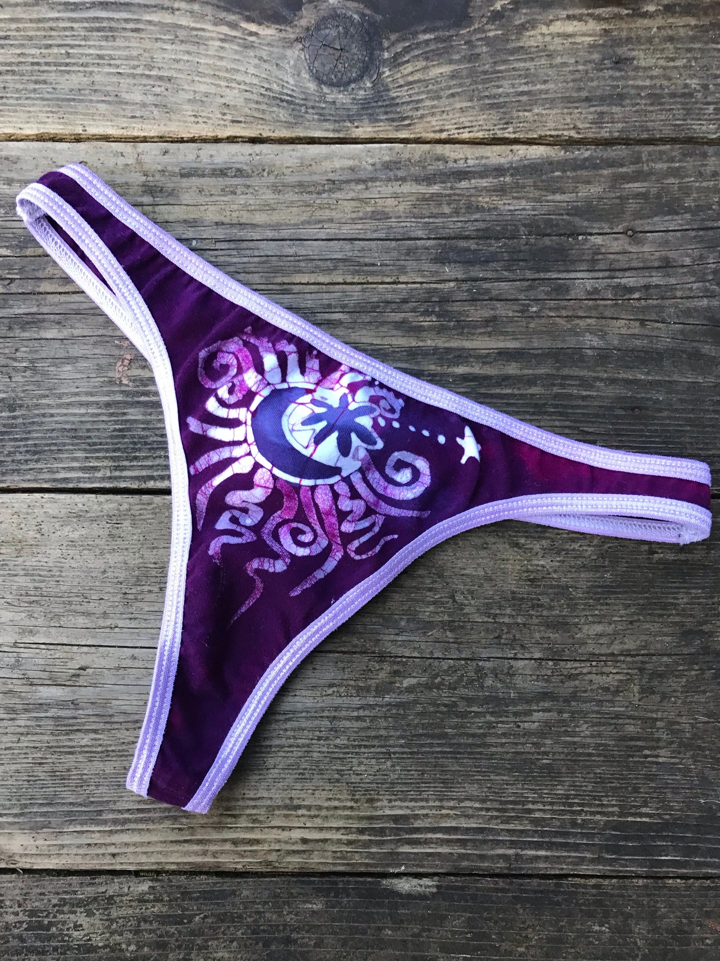 Magenta Purple Moon Batik Undies Undies Swimwear batikwalla